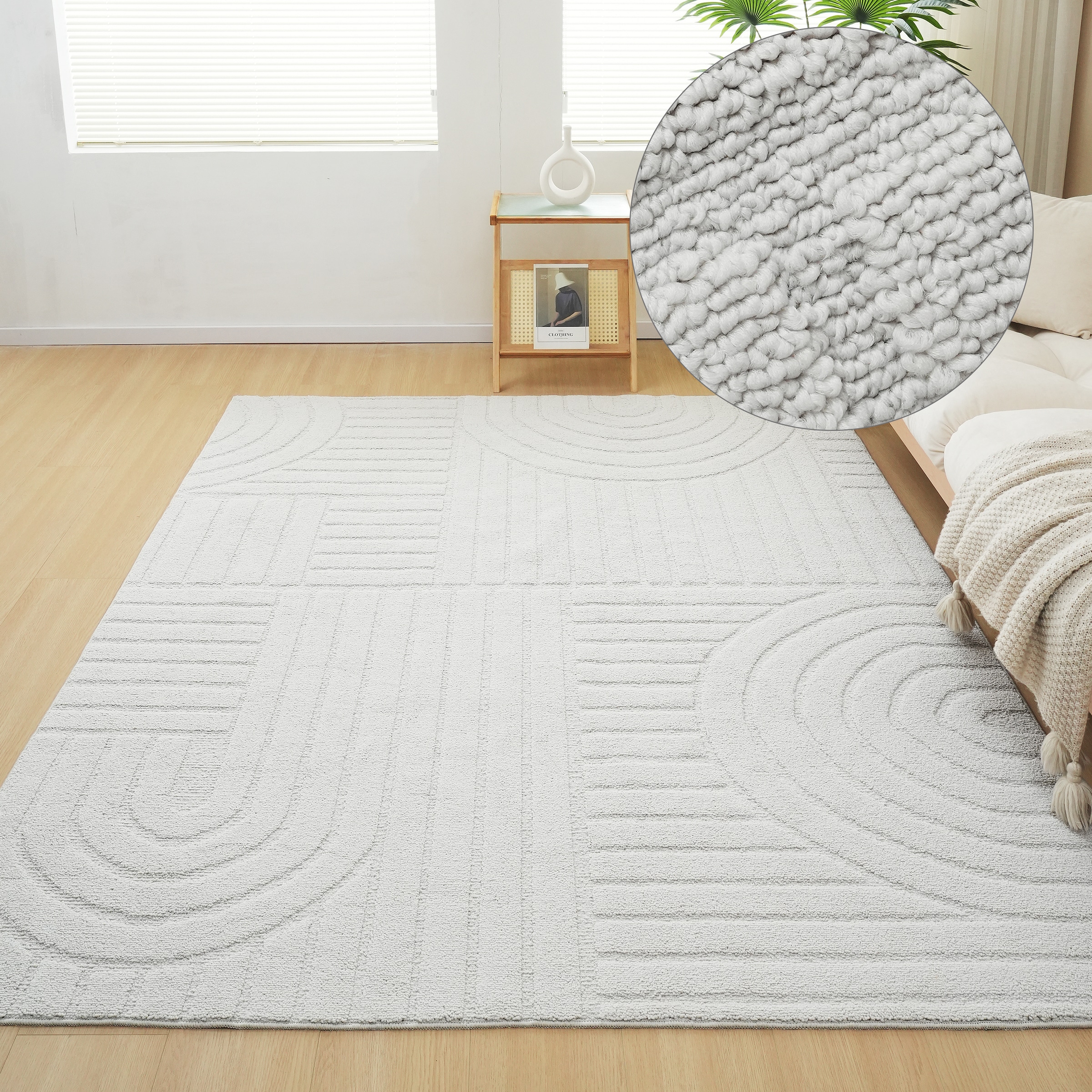 GOODproduct Tapis »Neele, Boho-Design, Hoch-Tief, waschbar« Rectangulaire 12 mm Höhe effet 3D, scandinave, tapis design, salon, chambre