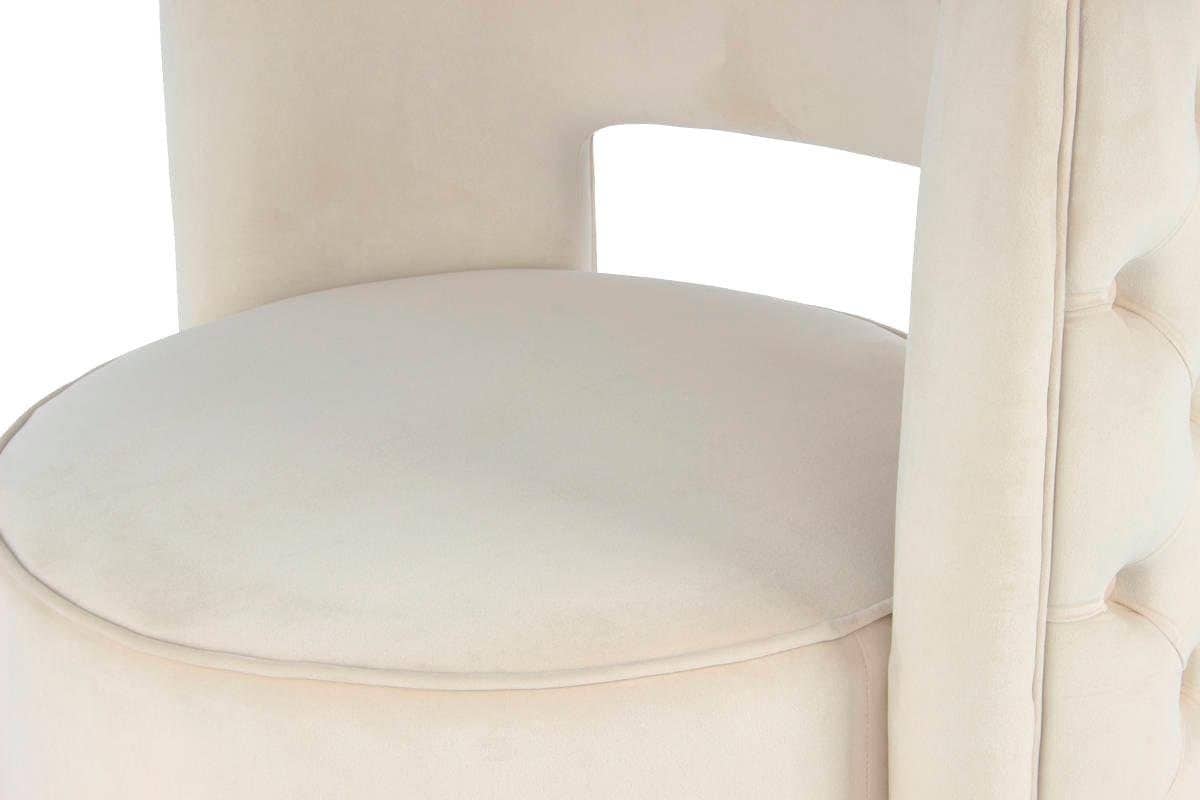 Kayoom »Drehsessel Beverly 125, drehbar, Gestell aus Eisen,samtige Oberfläch« 1 cuis tlg. rond, glamour, dos matelassé, fauteuil pivotant arrondi
