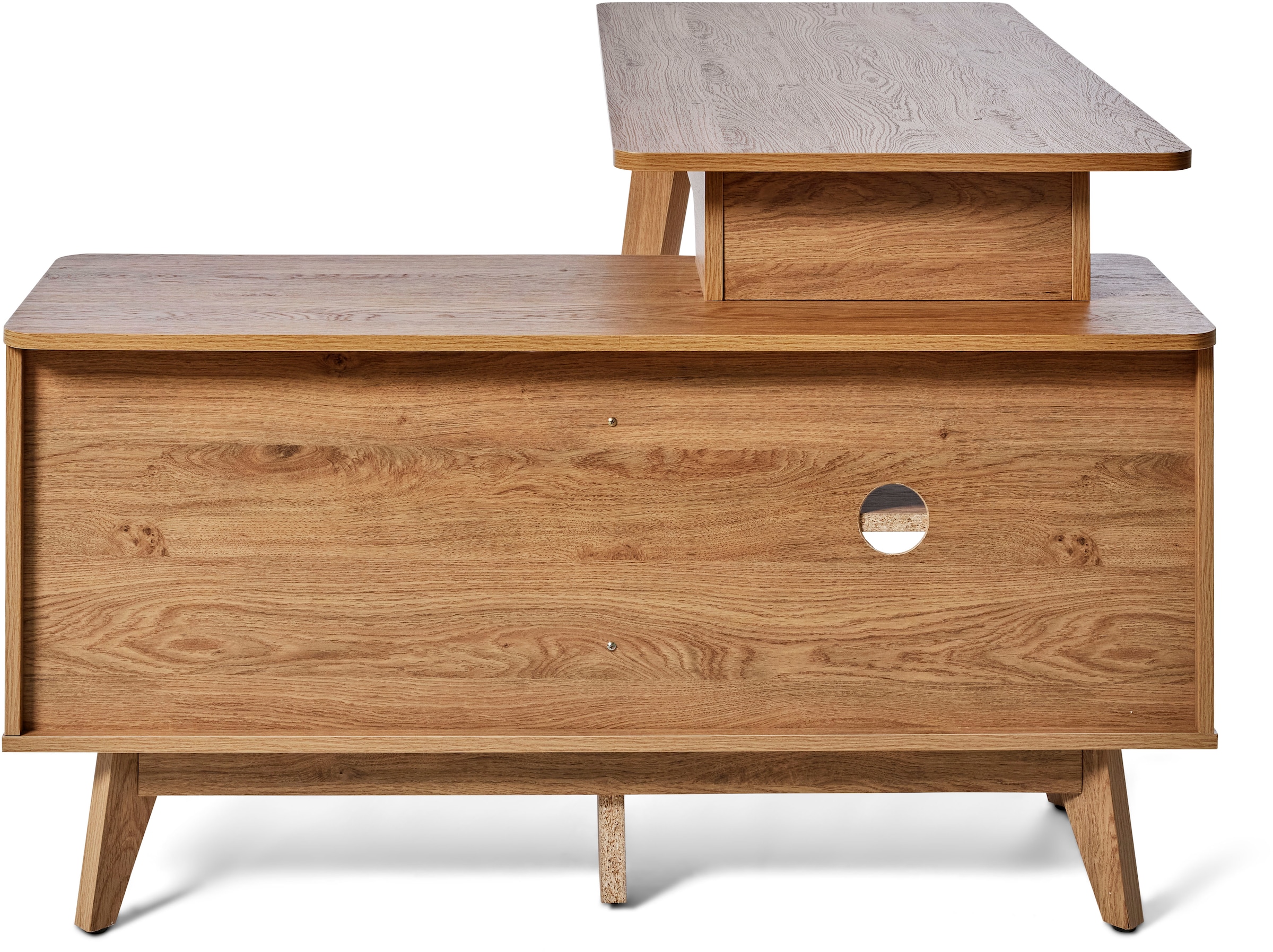 Jahnke Eckschreibtisch »WAVE C 150 E« 1 Stk. tlg. Eckschreibtisch, Fronten in Wellendesign, wechselseitig montierbar
