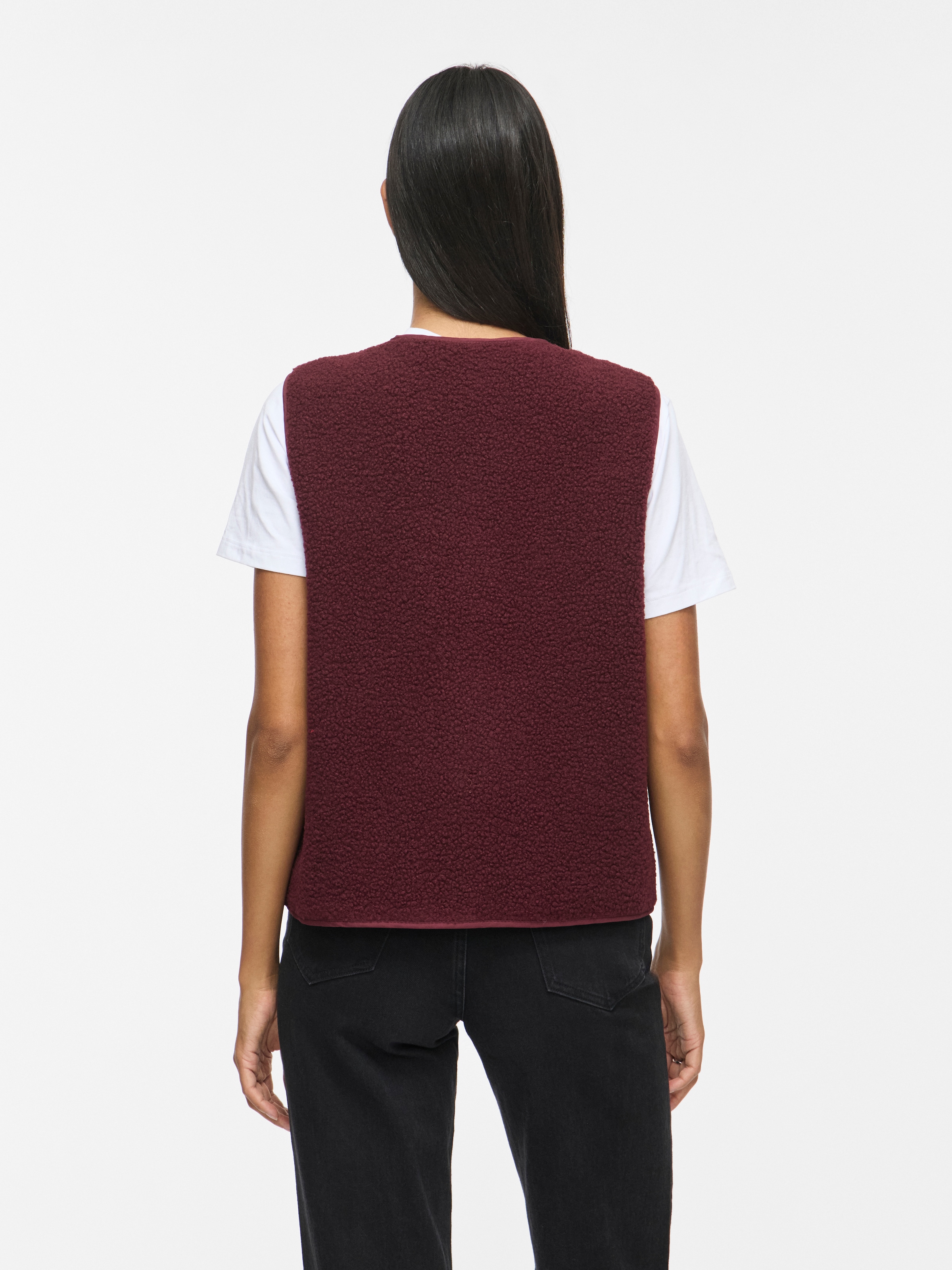 Vila Gilet en peluche »VIADA TEDDY WAISTCOAT - NOOS« Peluche, fibre synthétique, coupe régulière