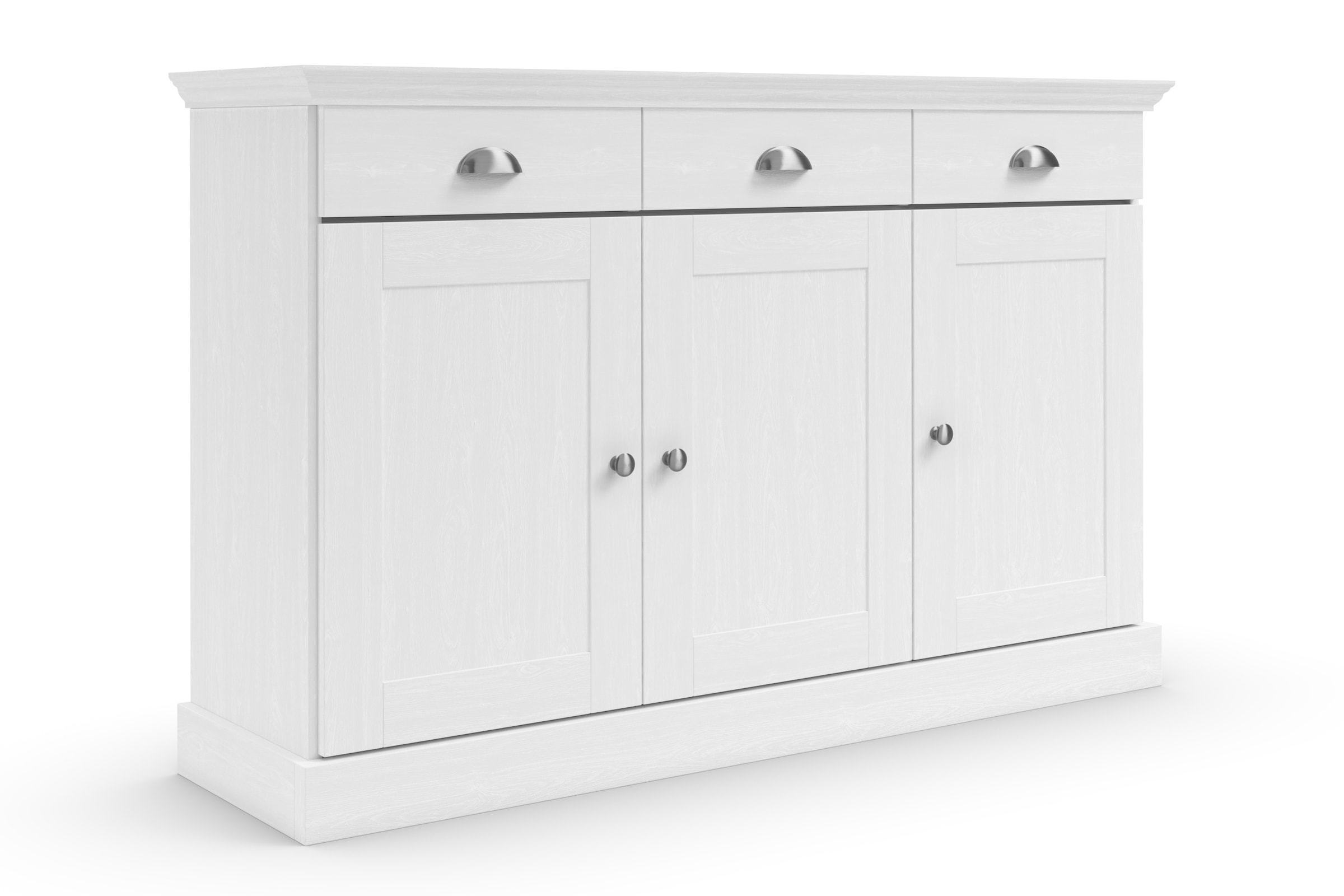 GOODproduct Sideboard »Motala« Kommode, 3 Schubladen und 2 verstellbare Einlegeböden, Breite 125 cm