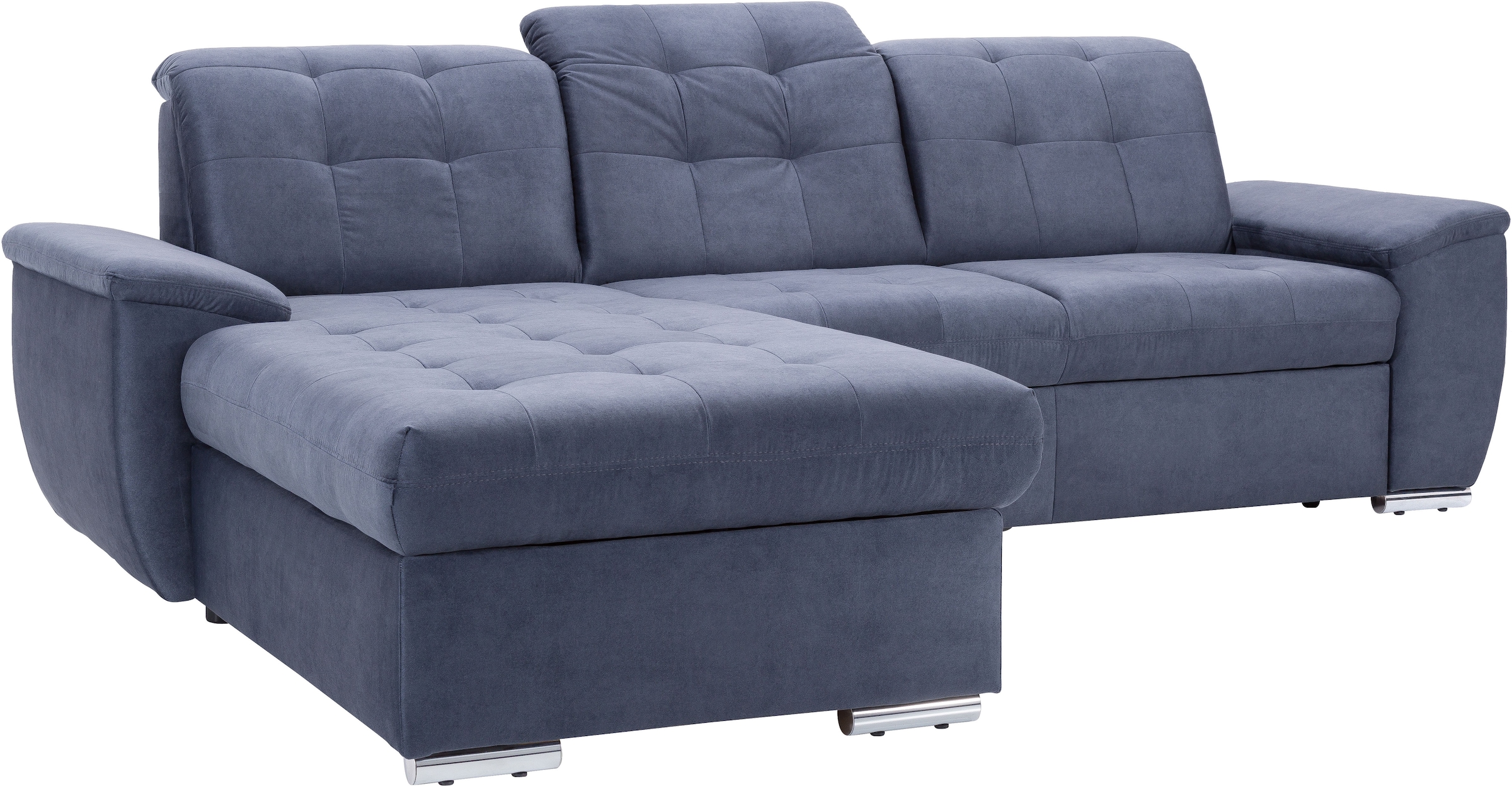 exxpo - sofa fashion Canapé d'angle »Derby Inkl. Kopfteilverstellung, wahlw. Bett & Bettkasten, L-Form« EXTRA an Komfort zum Relaxen, Entspannen und Wohlfühlen