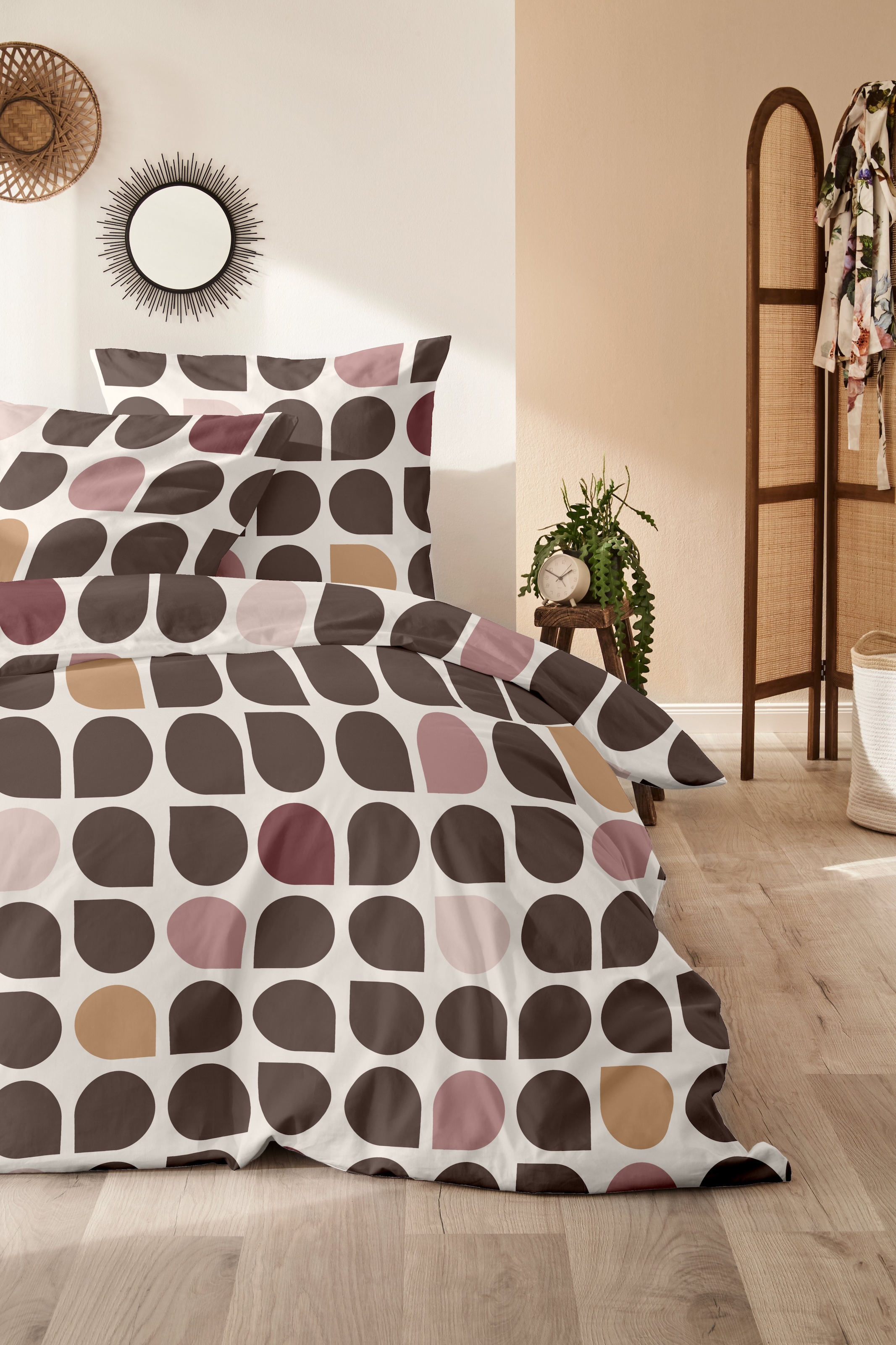 Primera Linge de lit »Mako-Satin -Bettwäsche Drops« 2 cuis avec élégantes gouttes