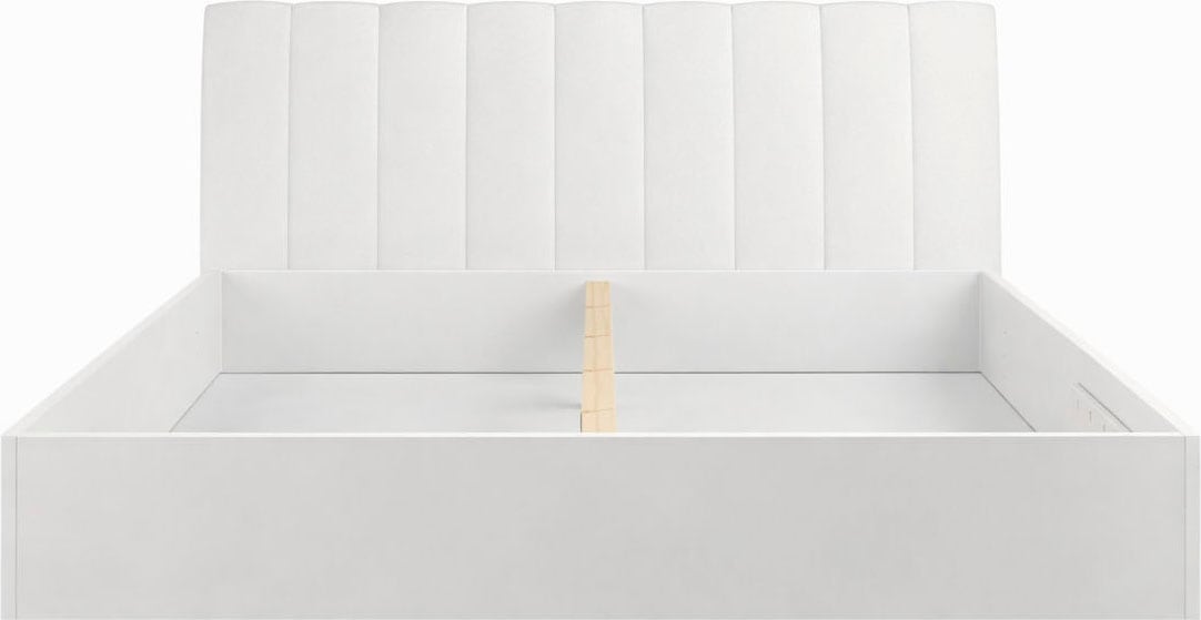 Home affaire Bett »MALISSA Bettgestell mit gepolstertem Kopfteil mit/ohne Stauraum« Bettgestell, Schlaffläche 180x200 cm, Masse B/T/H: 186,6/223/100 cm