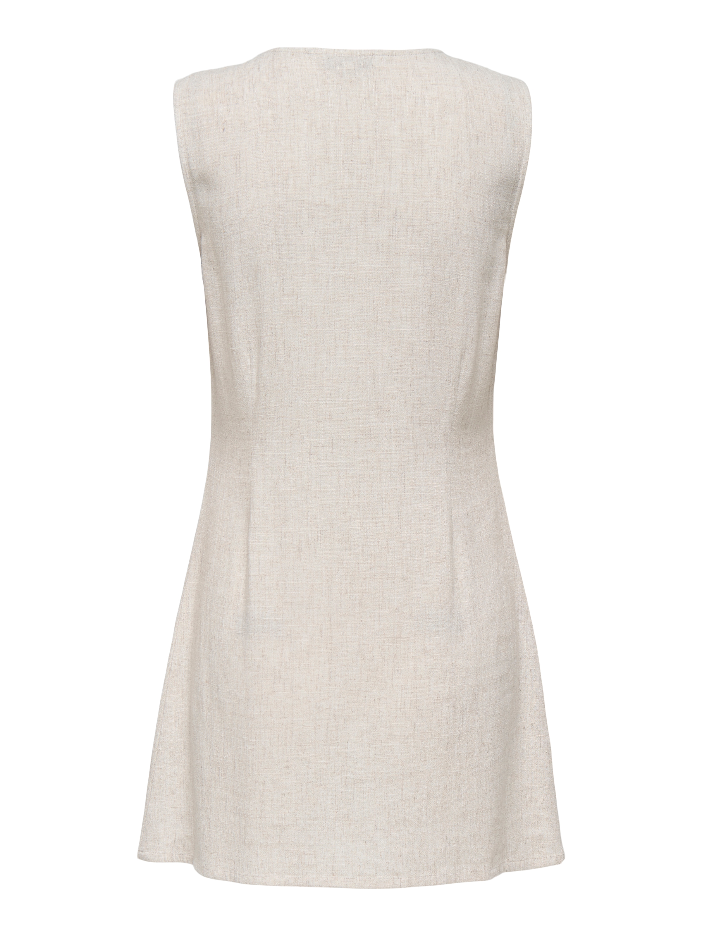 ONLY Mini-robe »ONLSIESTA LIN BL SL SHORT DRESS PNT NOOS« Mélange viscose, coupe régulière, col en V, avec lin
