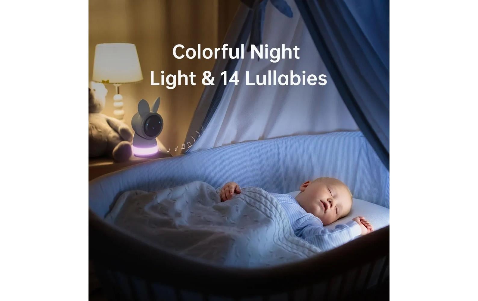   Babyphone »Arenti AInanny Kamera 2K/3MP« Nachtsichtfunktion und 14 beruhigende Schlaflieder