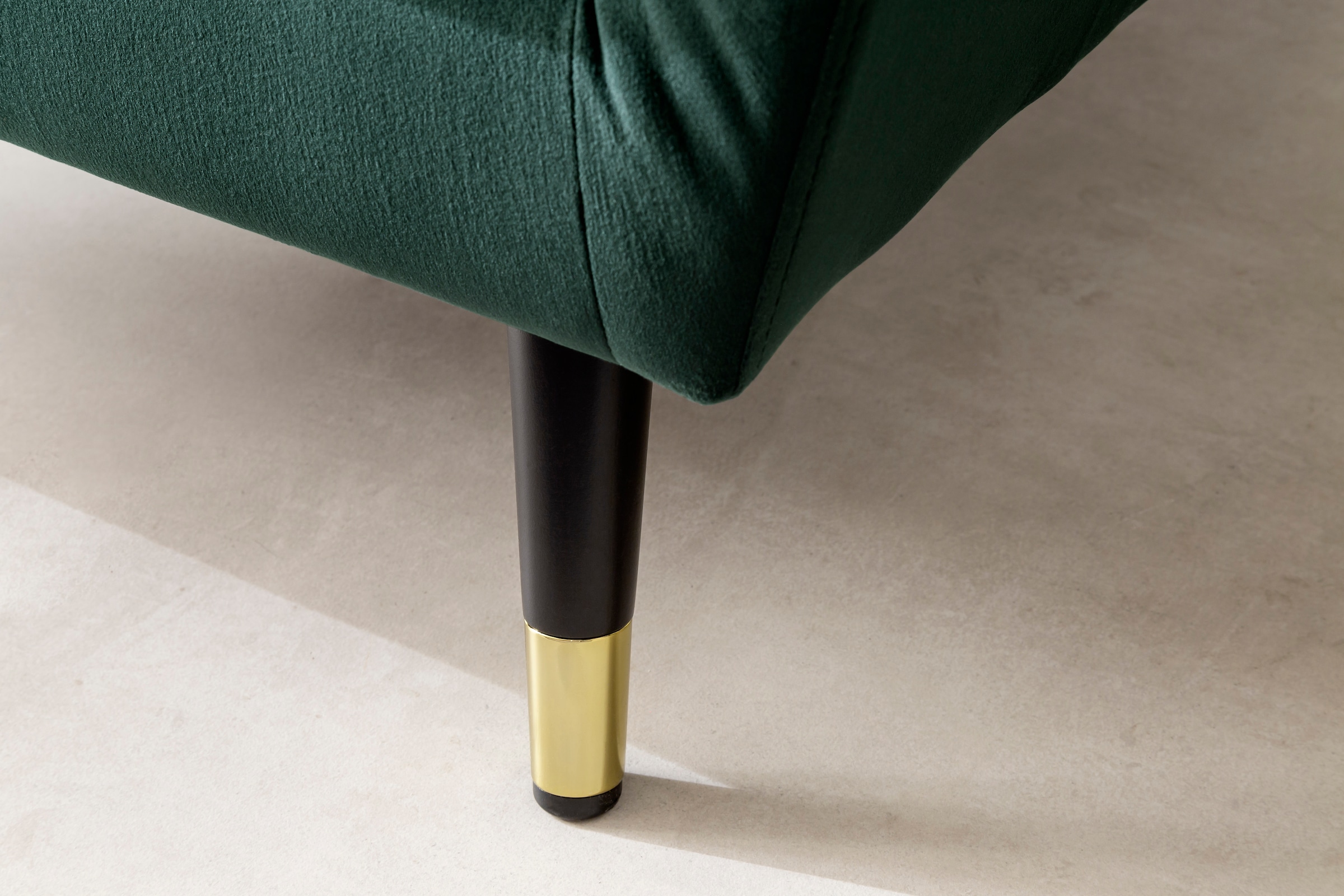 Trends by HG Ecksofa »Amira L-Form« mit Strasssteinen und goldfarben Applikationen