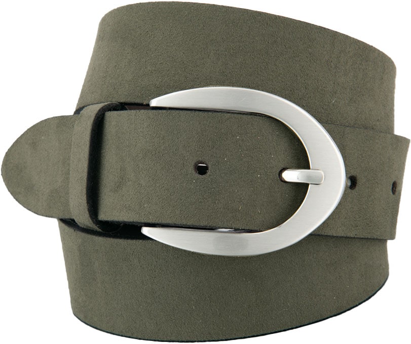 BERND GÖTZ Ledergürtel , mit silberfarbener Schliesse