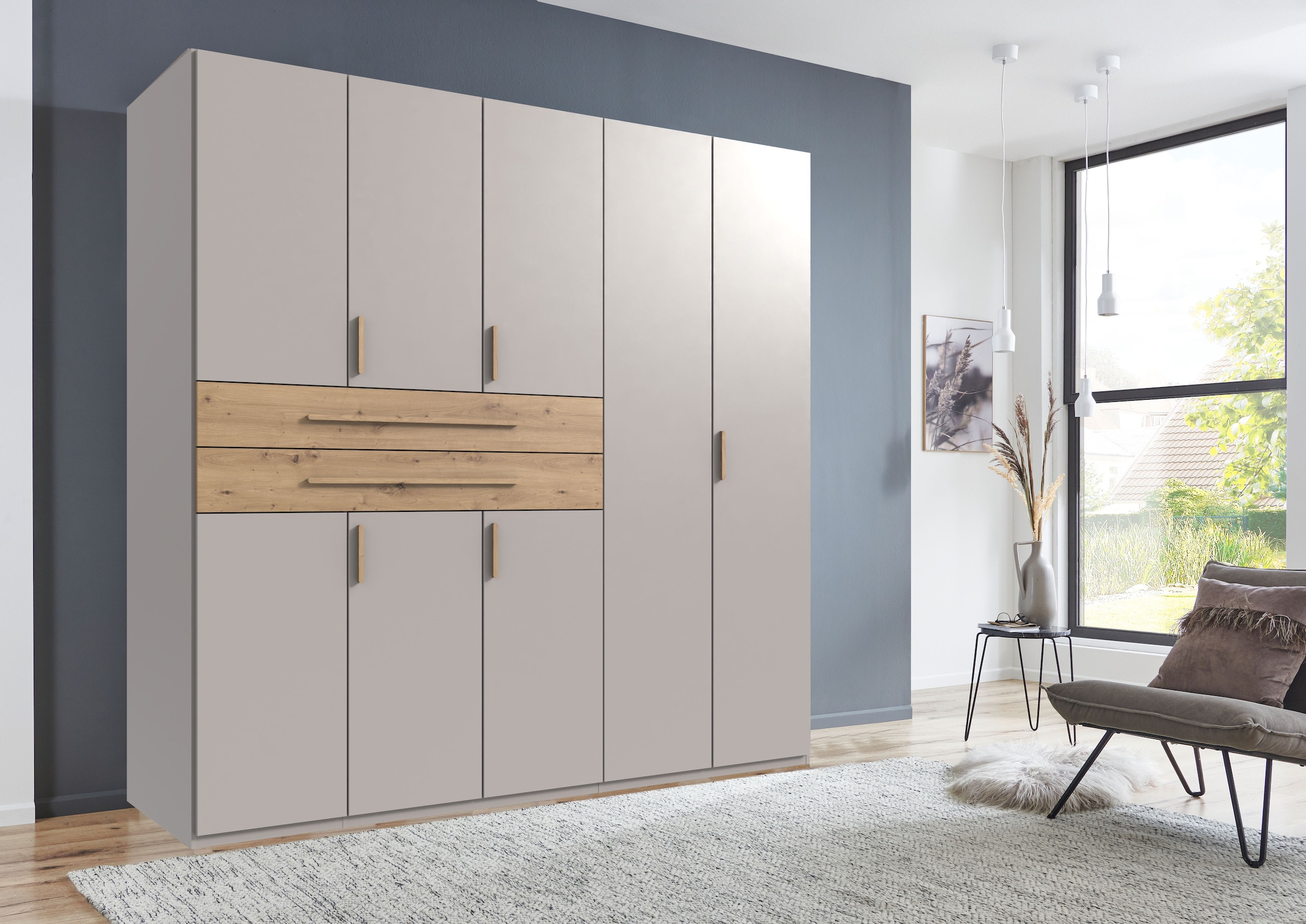 Wimex Armoire à portes battantes »Digit Kleiderschrank wahlweise mit oder ohne Spiegel« Schlafzimmer Schrank Bestseller im modernem Design,  erhältlich in den Breiten 225cm oder 270cm (mit 8 oder 10 Türen)