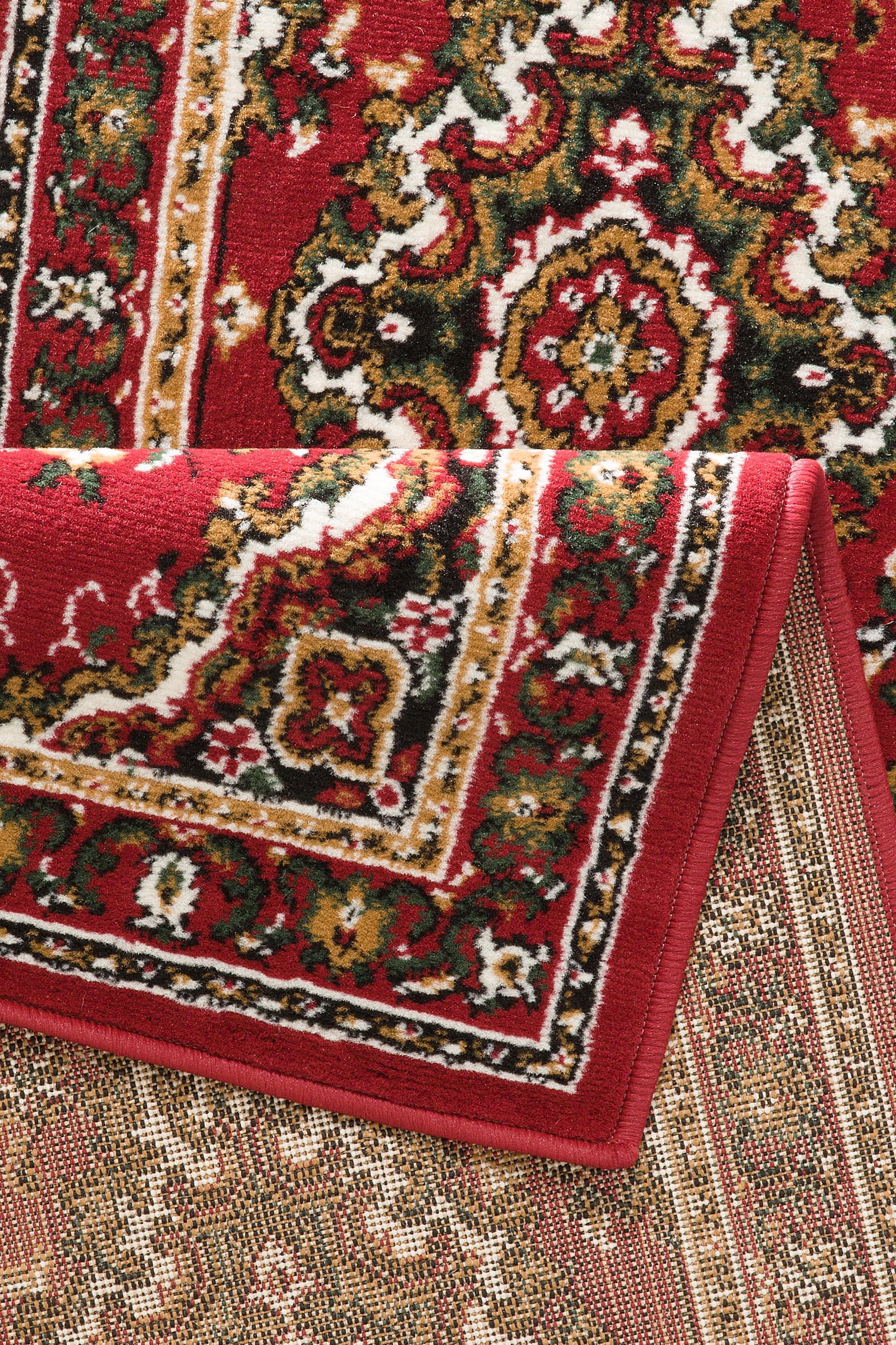 my home Bordure de lit »Oriental, Made in Belgium« Höhe 7 mm 1 tlg. Läufer-Set, Kurzflor, Orient-Optik, mit Bordüre, pflegeleicht, elegant