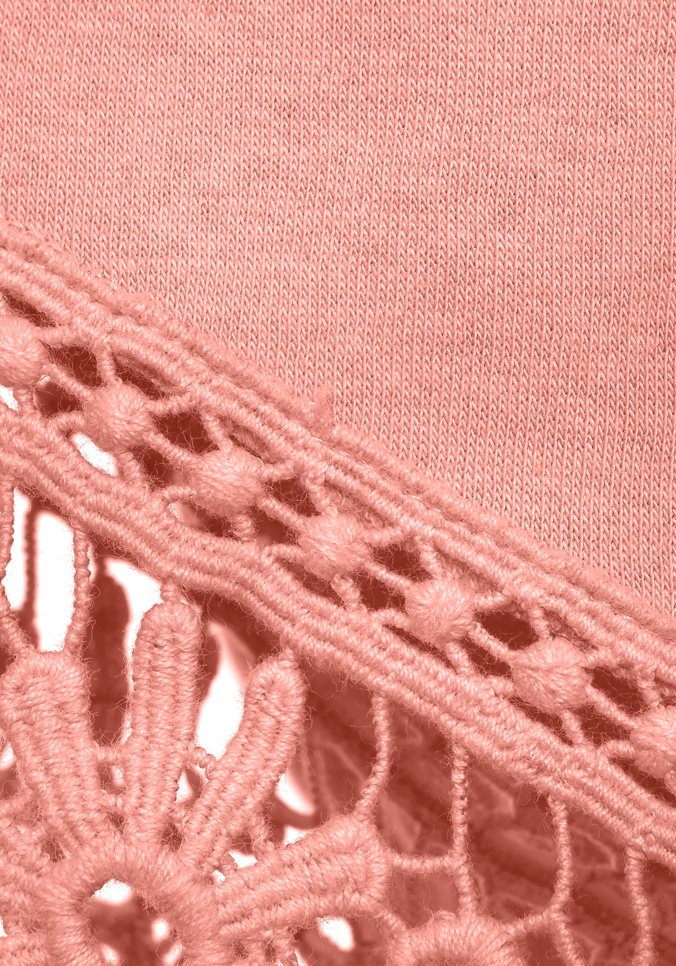 Vivance Sweatshirt mit Spitzeneinsätzen an Schulter und Ärmel