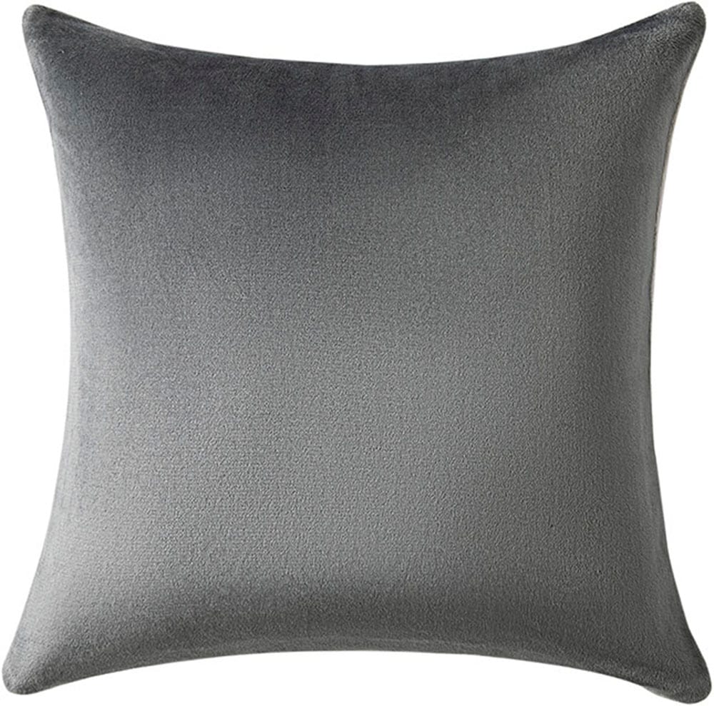 GOODproduct Housse de coussin »Tobbin, 2er-Set, doppelseitig, zweifarbig, Flannel, ohne Füllung« coussins réversibles, en flanelle, bicolores, différentes couleurs,