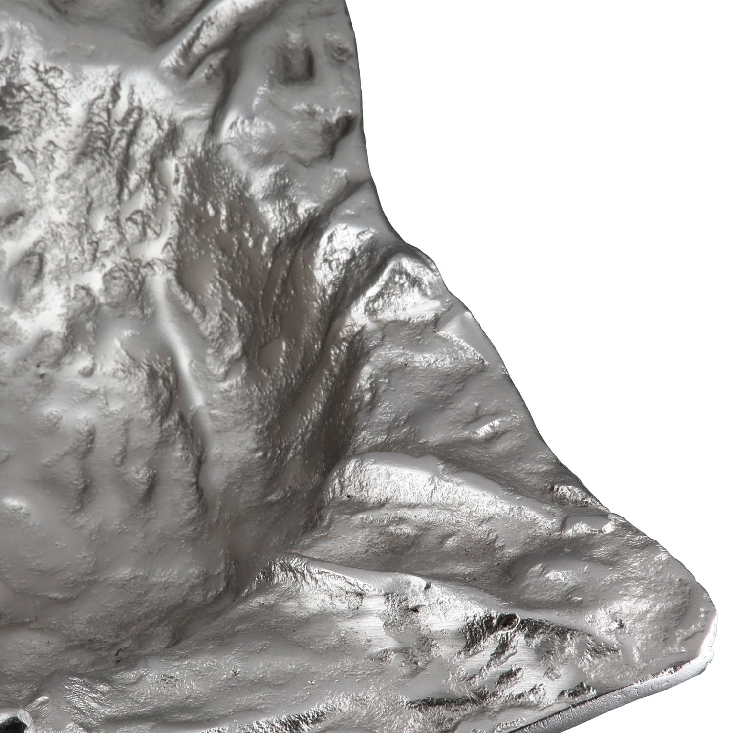 GILDE Schale »Deko-Schale Crumple silberfarben« 1 aus Aluminium