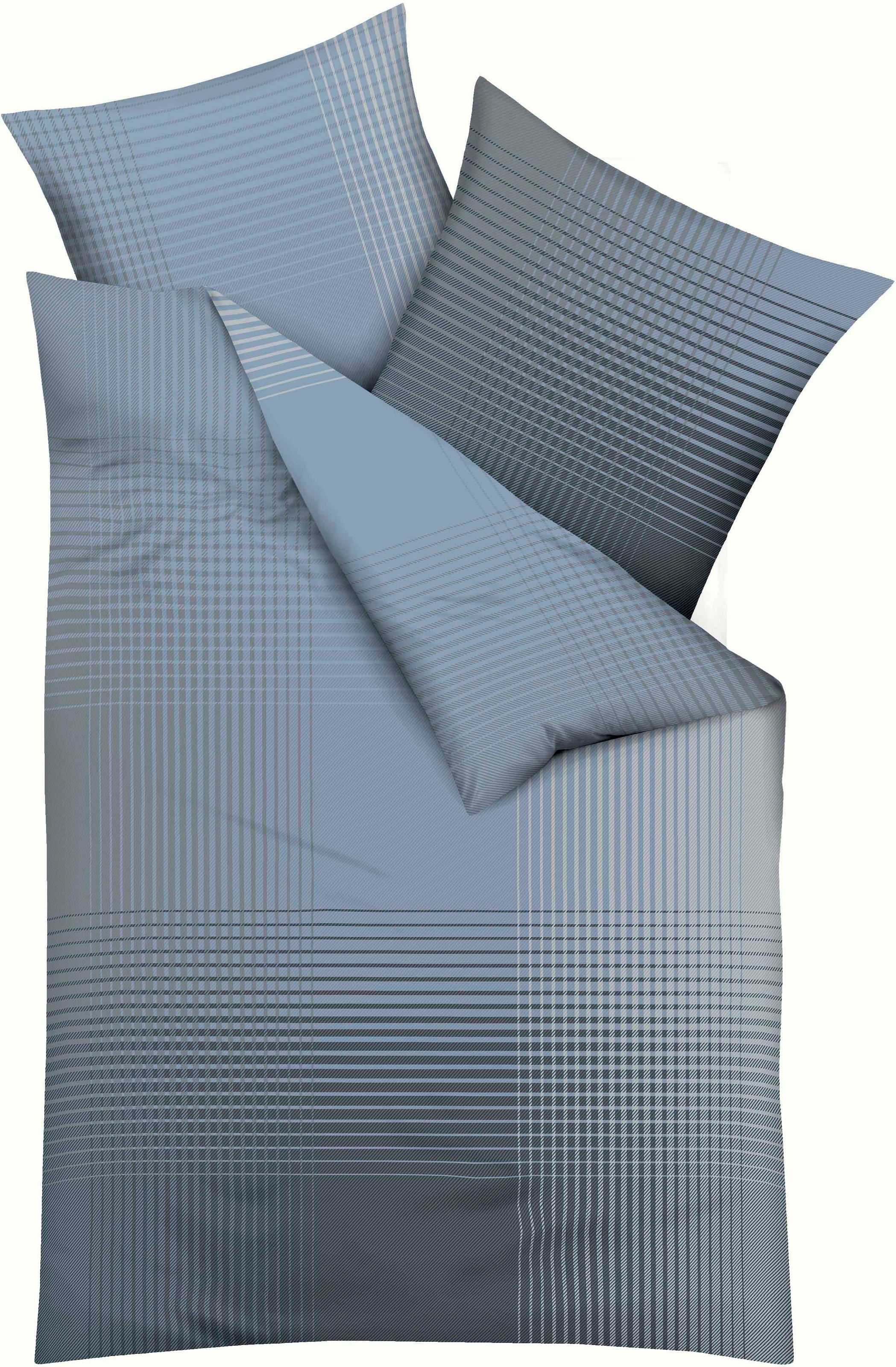 Kaeppel Bettwäsche »MASTER 100% Baumwolle« 2 Stk. mit Karomuster, Markenreissverschluss