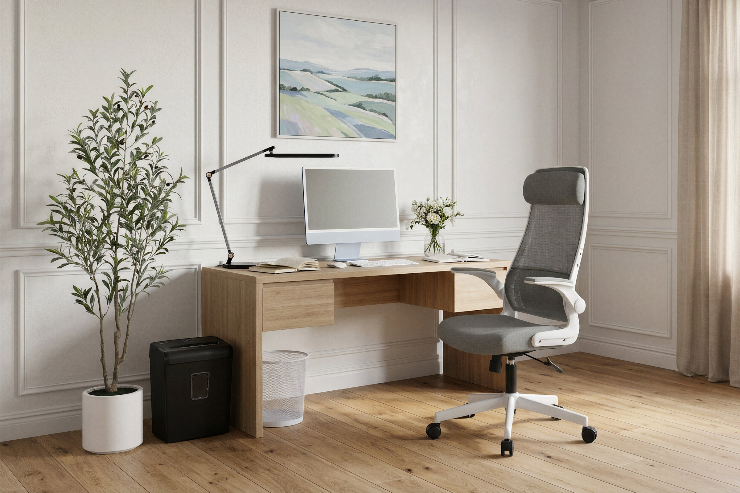 GOODproduct Chaise de bureau »Menton, ergonomischer Schreibtischstuhl« () inkl. Kopfkissen, Lendenwirbelstütze, modernes Design