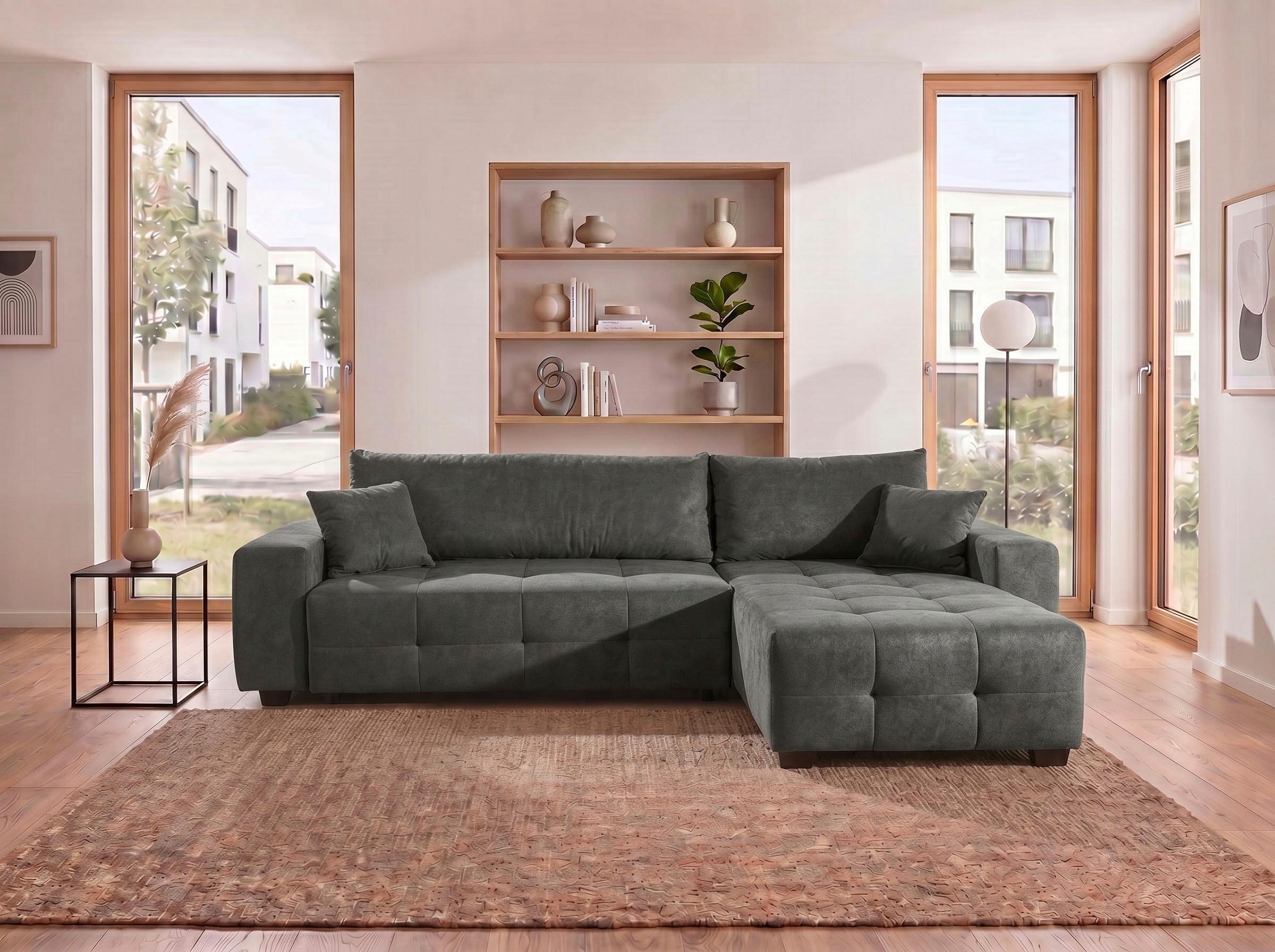 GOODproduct Ecksofa »Bella Couch L-Form, B: 234 cm - OTTO. Verlässliche Qualität.« optional Schlaffunktion & Bettkasten, mit Zierkissen