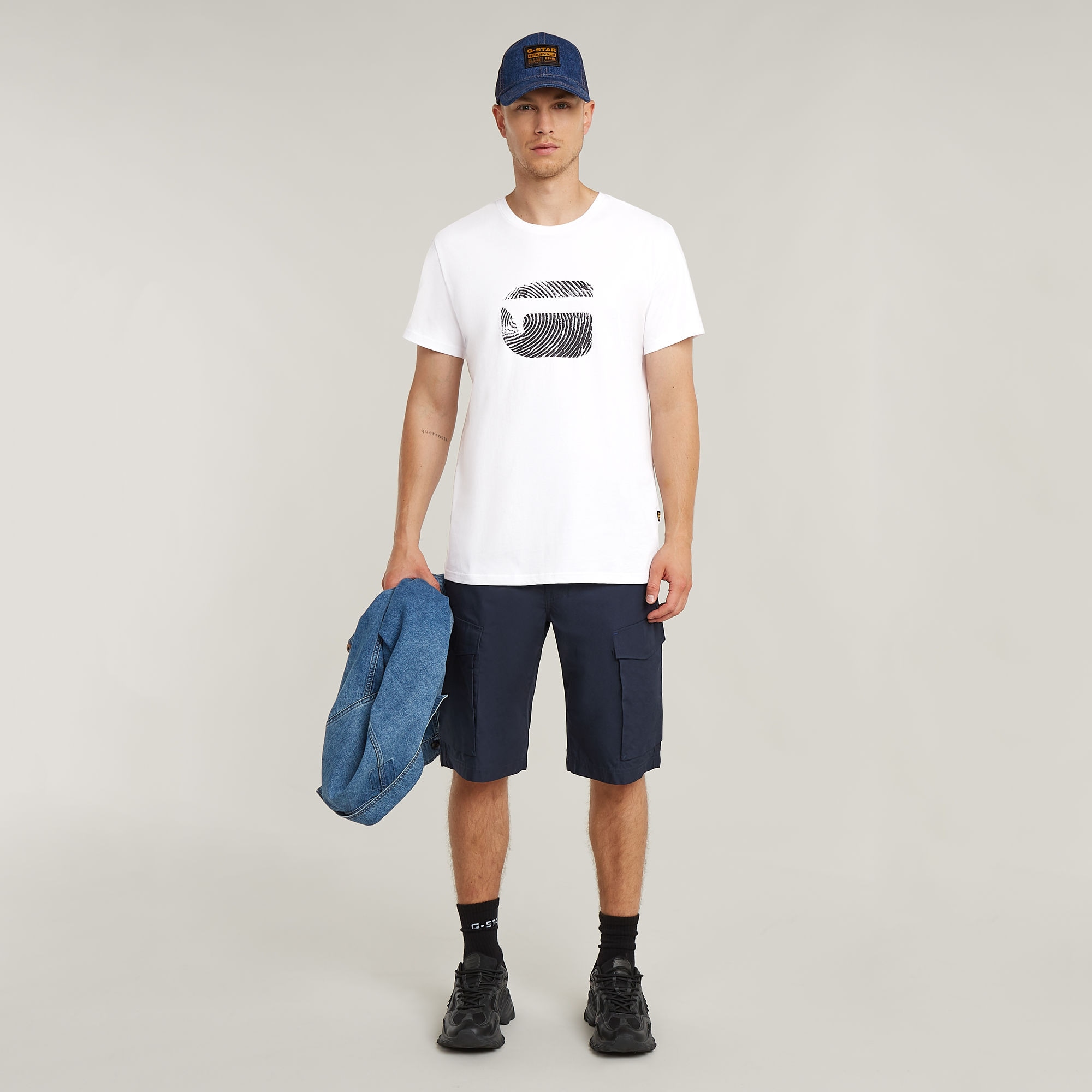 G-STAR T-shirt »Finger Print Burger« mit Grafikprint