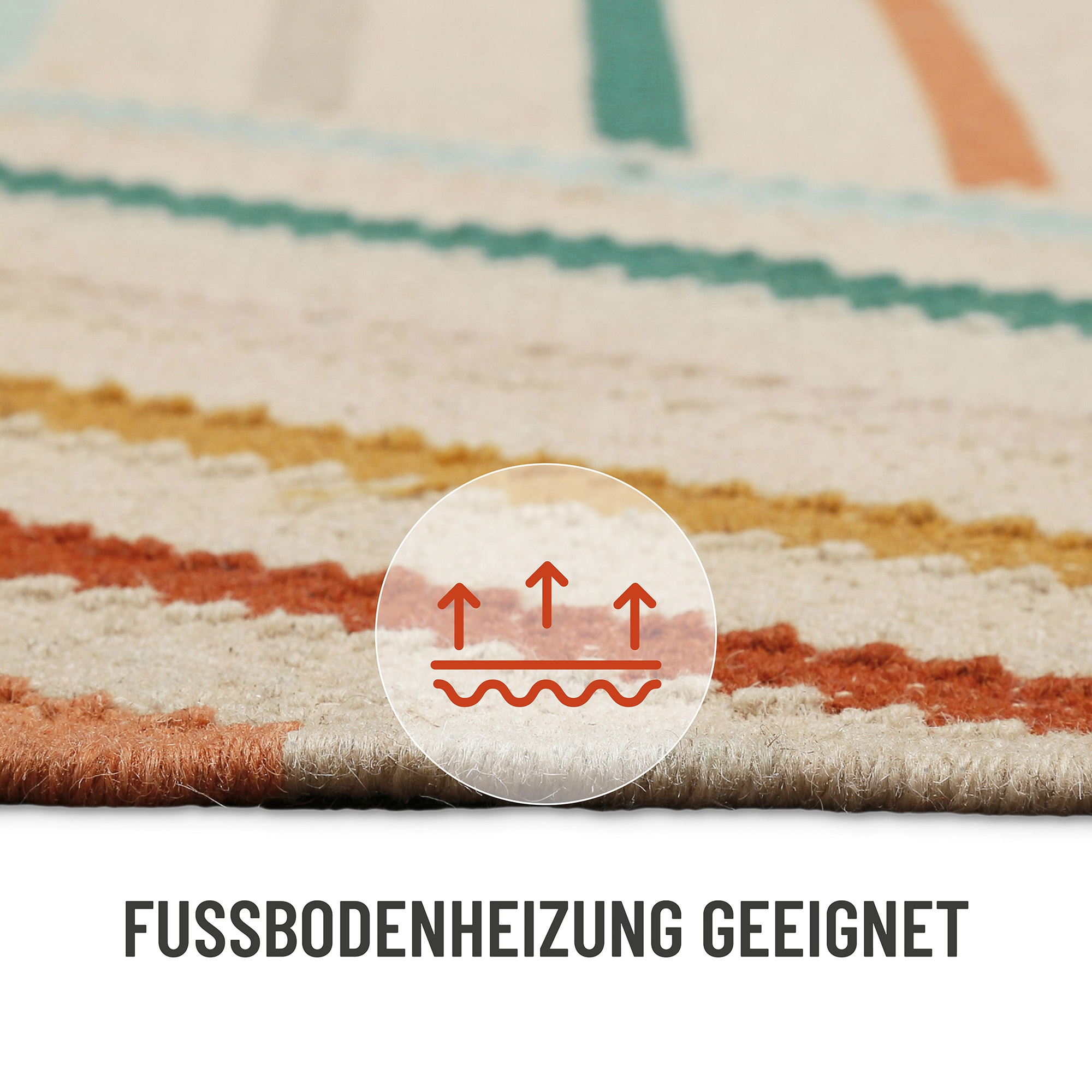 Wecon home Tapis »Modern Pop« Rectangulaire 5 mm Höhe handgewebt, robust, strapazierfähig, skandinavisch, Naturfaser