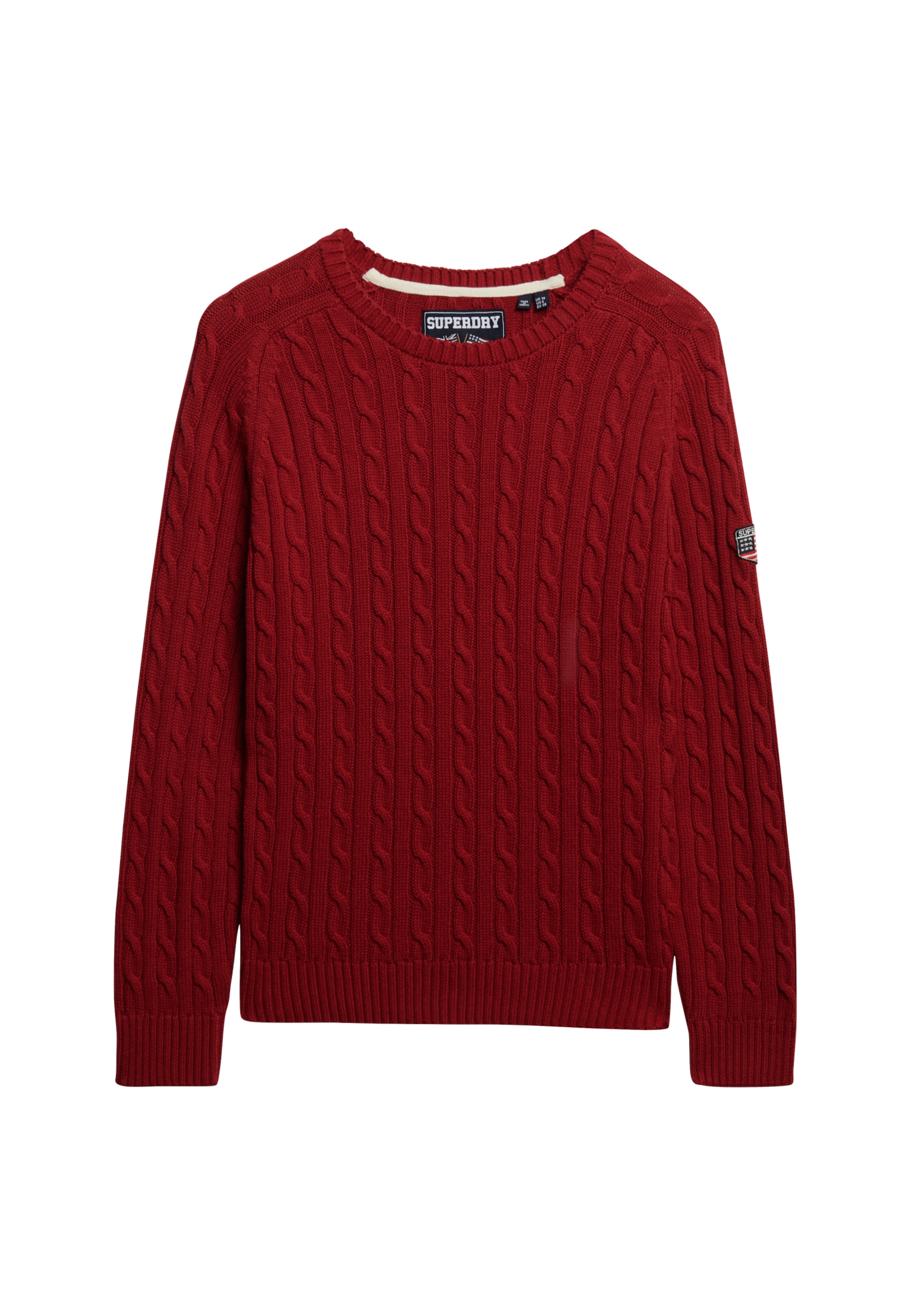 Superdry Pull en tricot »SLOUCHY CABLE KNIT« coton, coupe ample