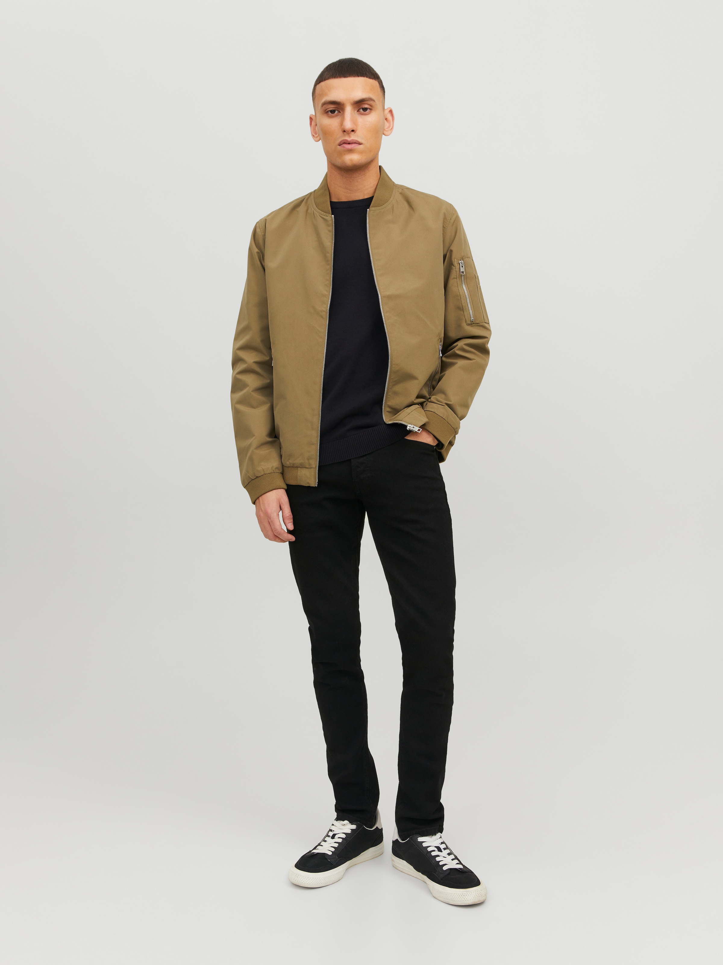 Jack & Jones Rundhalspullover »JJEBASIC mit Rundhals, ideal für Job und Freizeit« unifarben, modisch, slim fit, Baumwolle, Rundhals