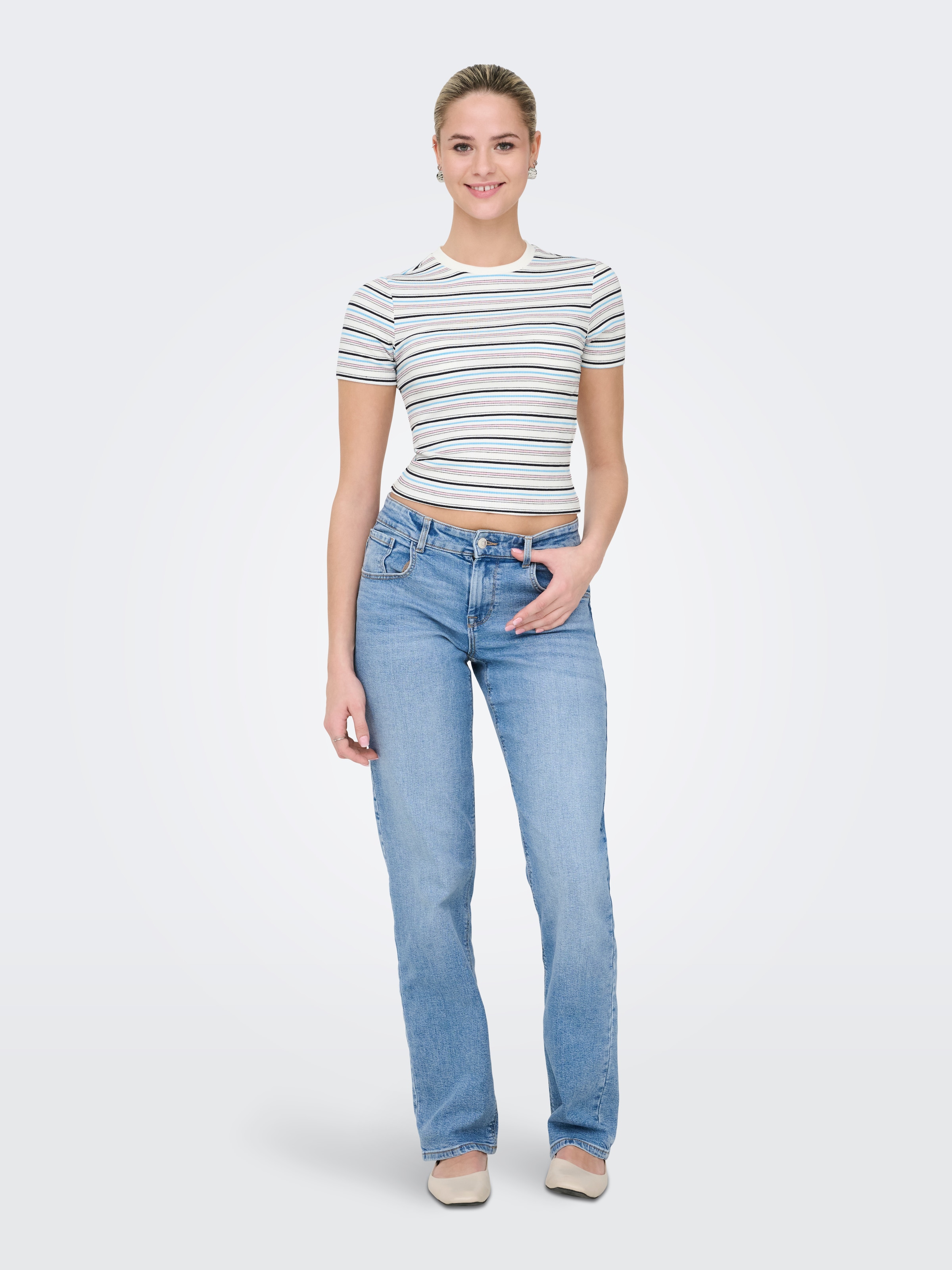 ONLY Kurzarmshirt »ONLLUPE S/S STRIPE TEE JRS«