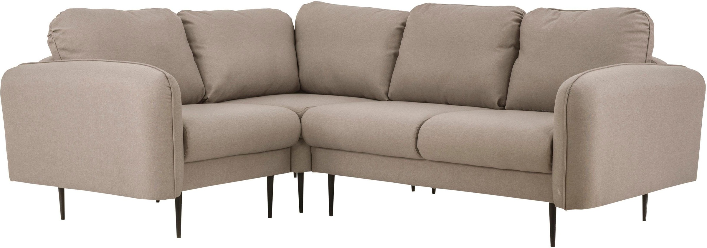 Home affaire Canapé d'angle »Skidi L-Form« mit losen Rückenkissen und Keder oben auf der Armlehne