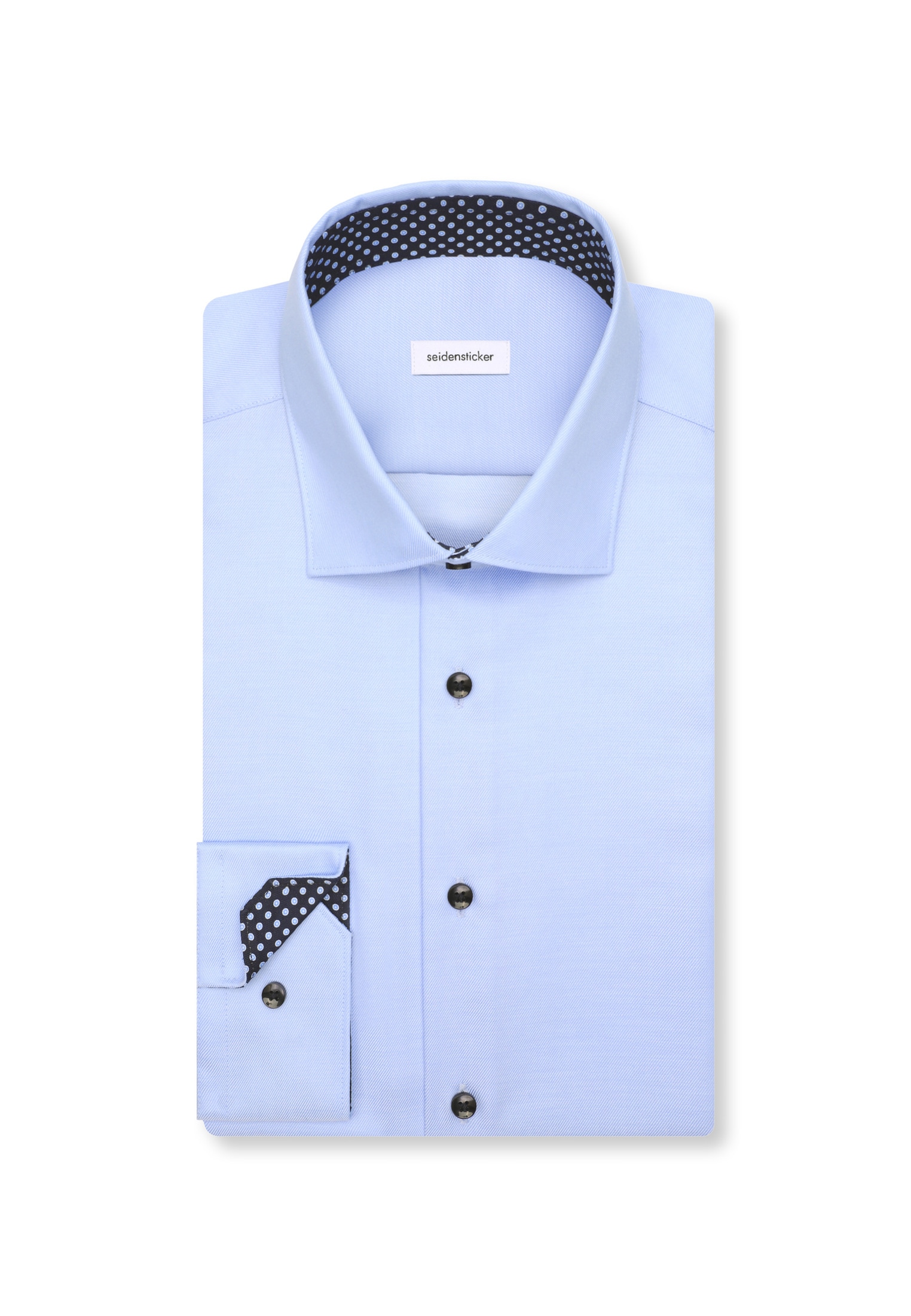 seidensticker Chemise d'affaires »Schwarze Rose« Slim 1/1 Kentkragen Uni