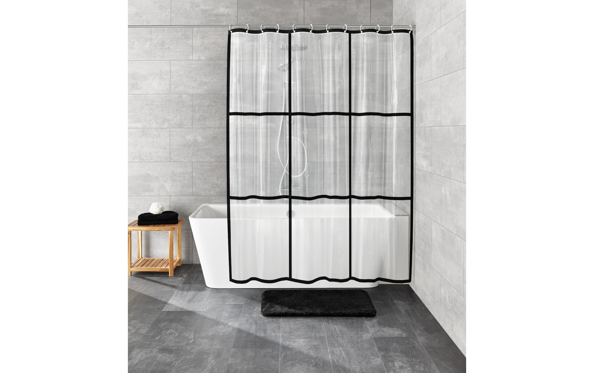 Kleine Wolke Duschvorhang »Brooklyn 180 x 200 cm« Breite 180 cm