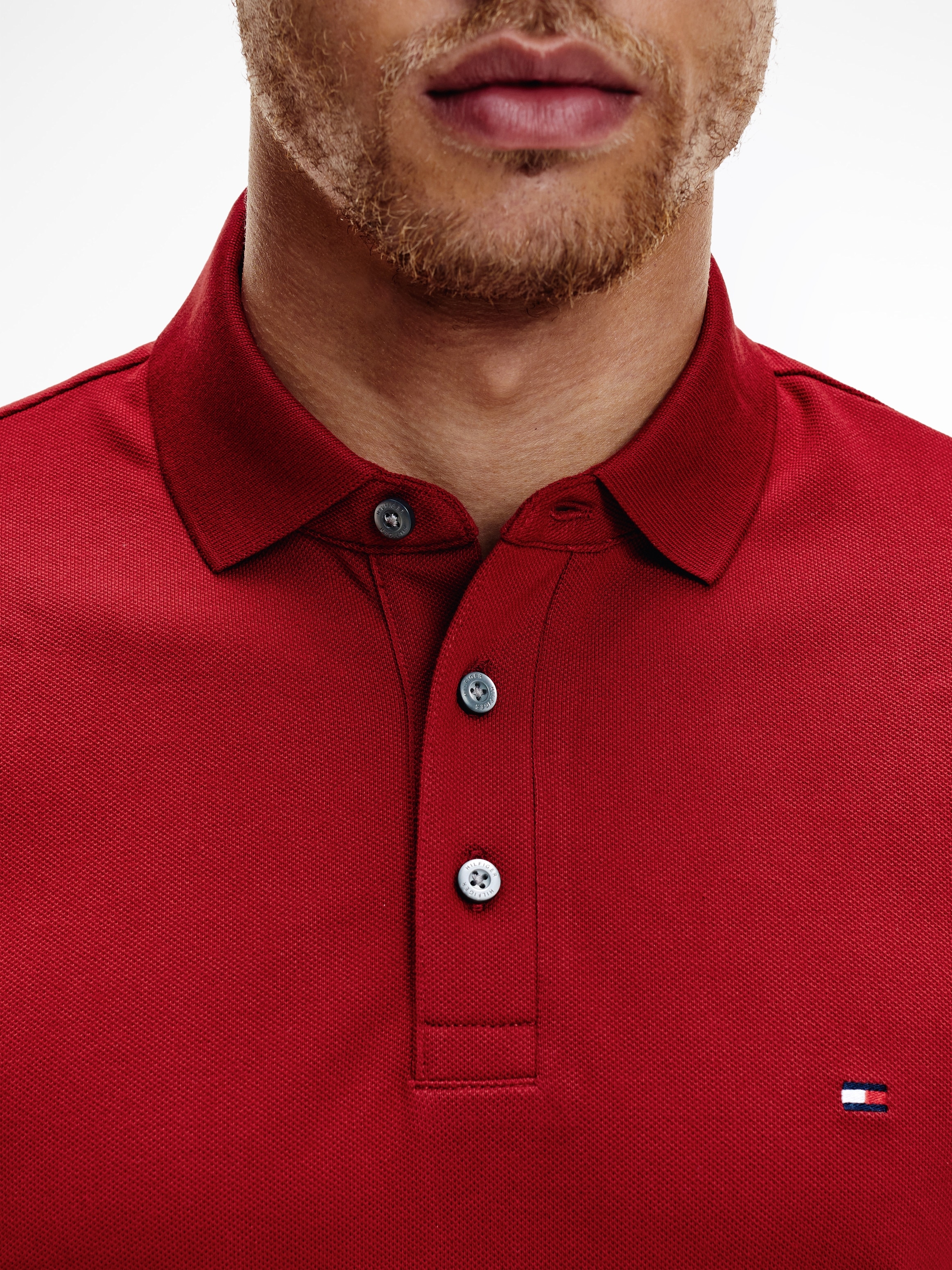 Tommy Hilfiger »1985 SLIM POLO« Markenstickerei, aus Baumwoll-Piqué