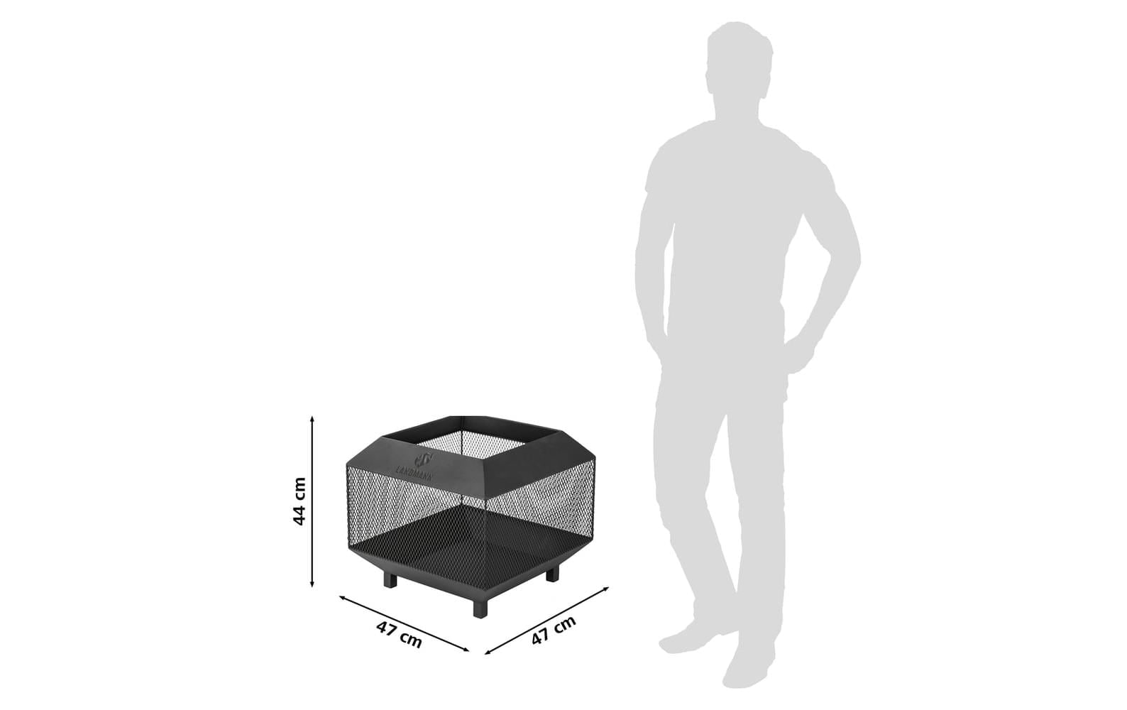 LANDMANN Feuerkorb »44 x 44 cm, Heizstrahler«