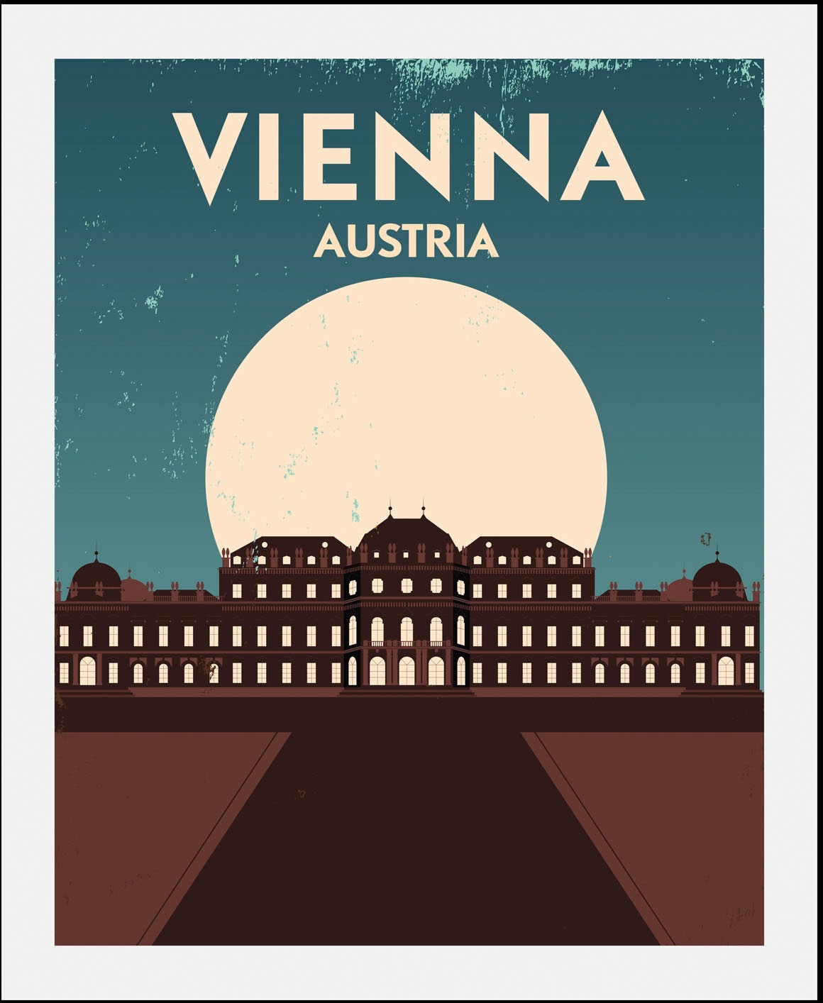 queence Bild »Vienna« Gebäude | Schriftzug | Schriftzüge | Stadt | Städte | Österreich 1 Stk. tlg. gerahmt