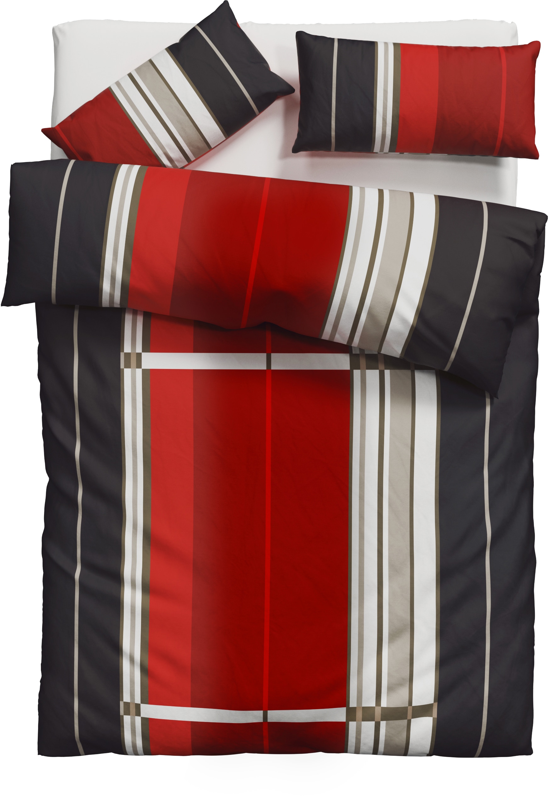 H.I.S Linge de lit »Golfi in Gr. 135x200 oder 155x220 cm« 2 tlg. Bettwäsche aus Baumwolle, sportliche Bettwäsche mit Streifen