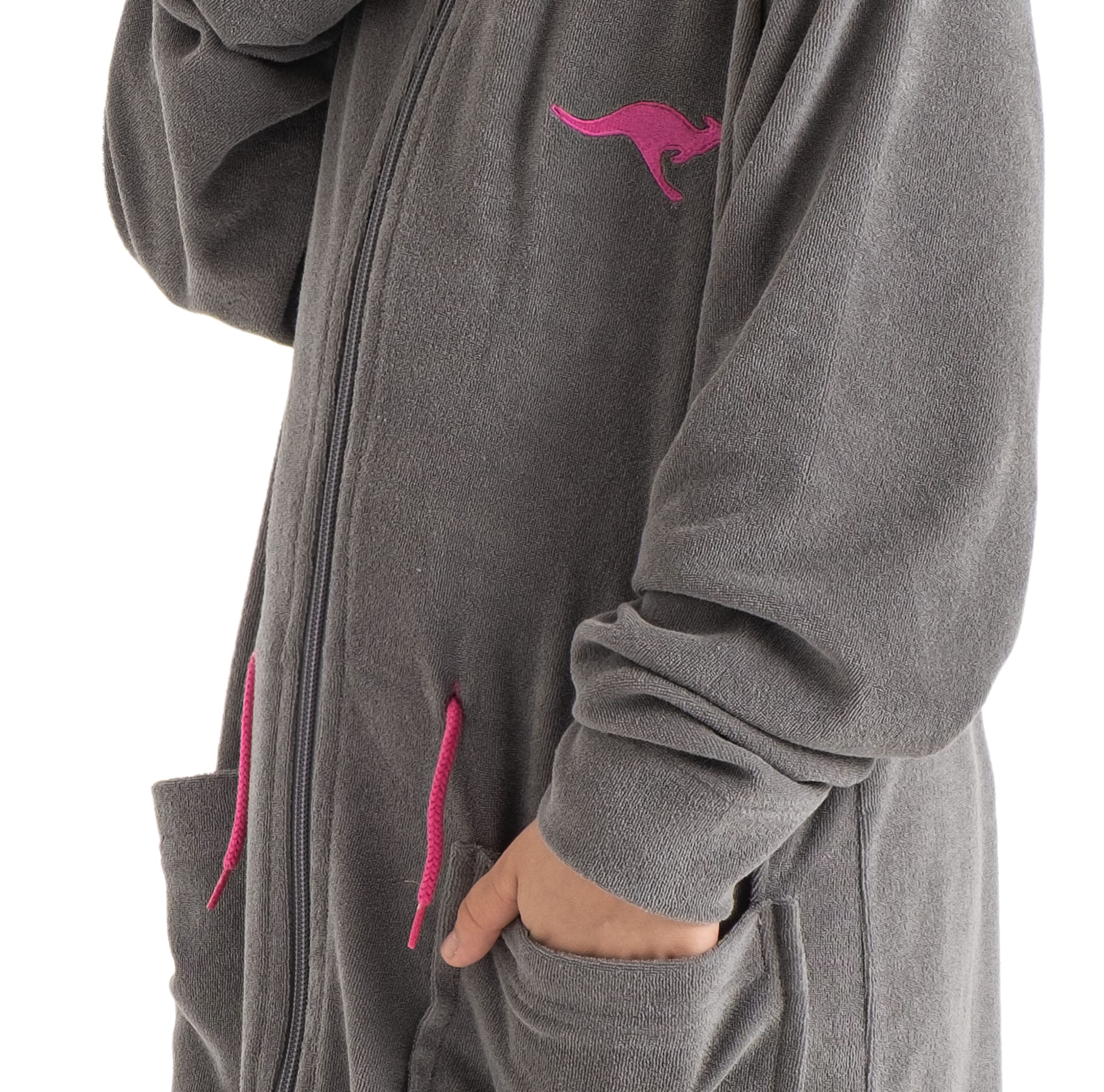 KangaROOS Peignoir de bain pour enfants »Kira, Ideal für Zuhause, Schwimmbad oder im Urlaub« 1 cuis design moderne et sportif, accents lumineux