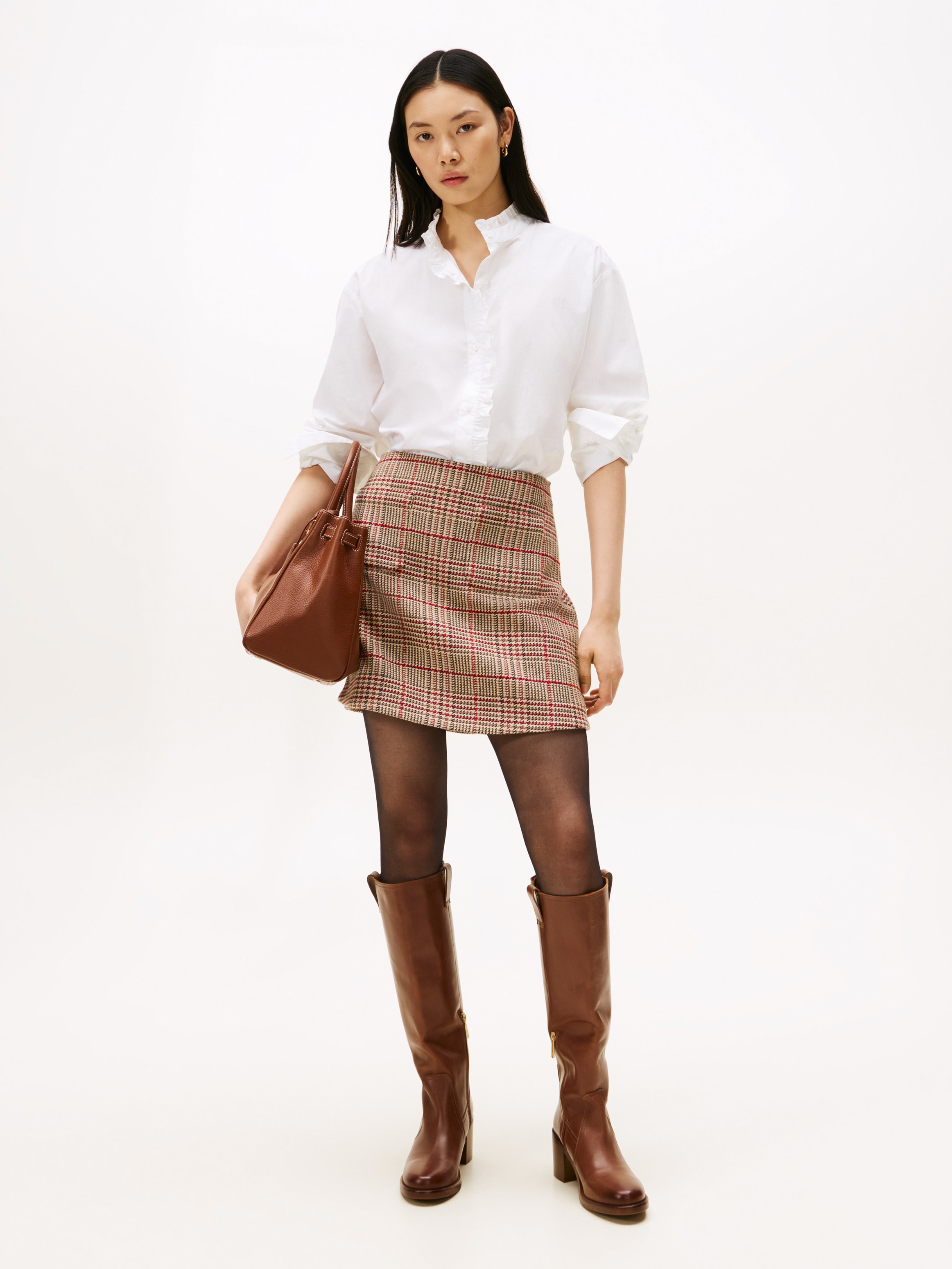 Tommy Hilfiger Chemisier à volants »POPLIN RUFFLE SHIRT« mit Rüschen Detail