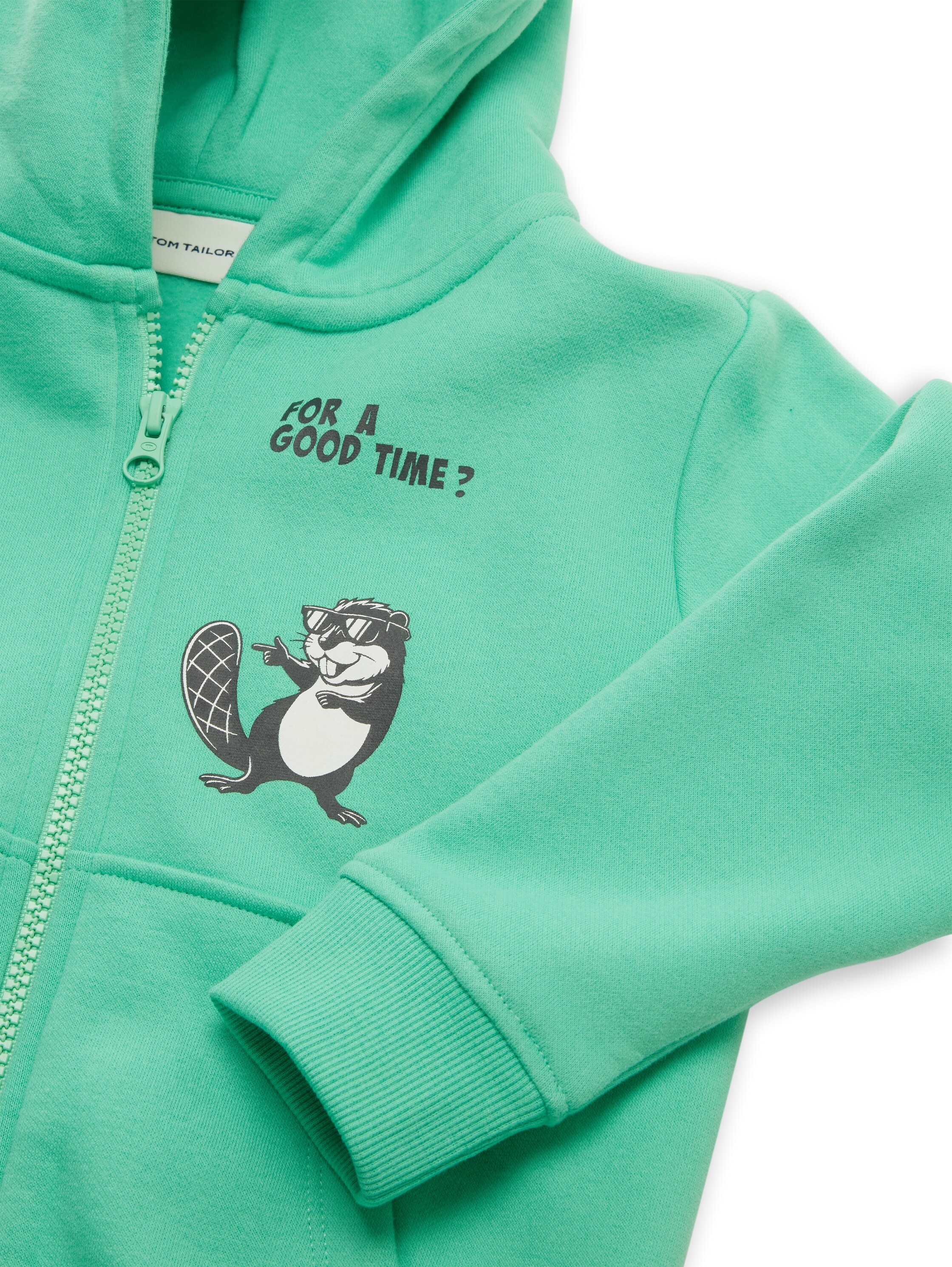 TOM TAILOR Kapuzensweatjacke mit Prints / Reissverschluss / für Kids