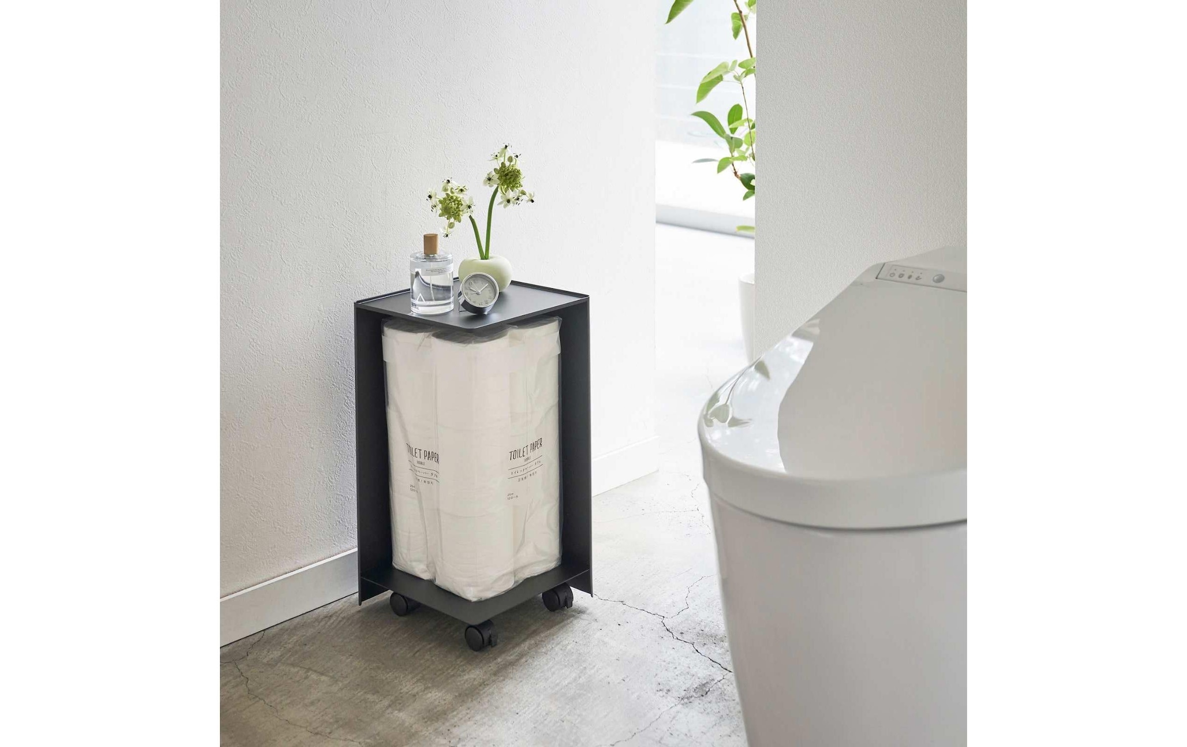 Yamazaki Support de papier toilette »Tower mit Rollen 23,5 x 43 cm«