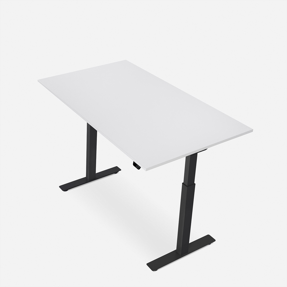   »WRK21 Schreibtisch Smart 180 x 80 cm, Höhenverstellbar, Weiss Uni / Schwarz« ()