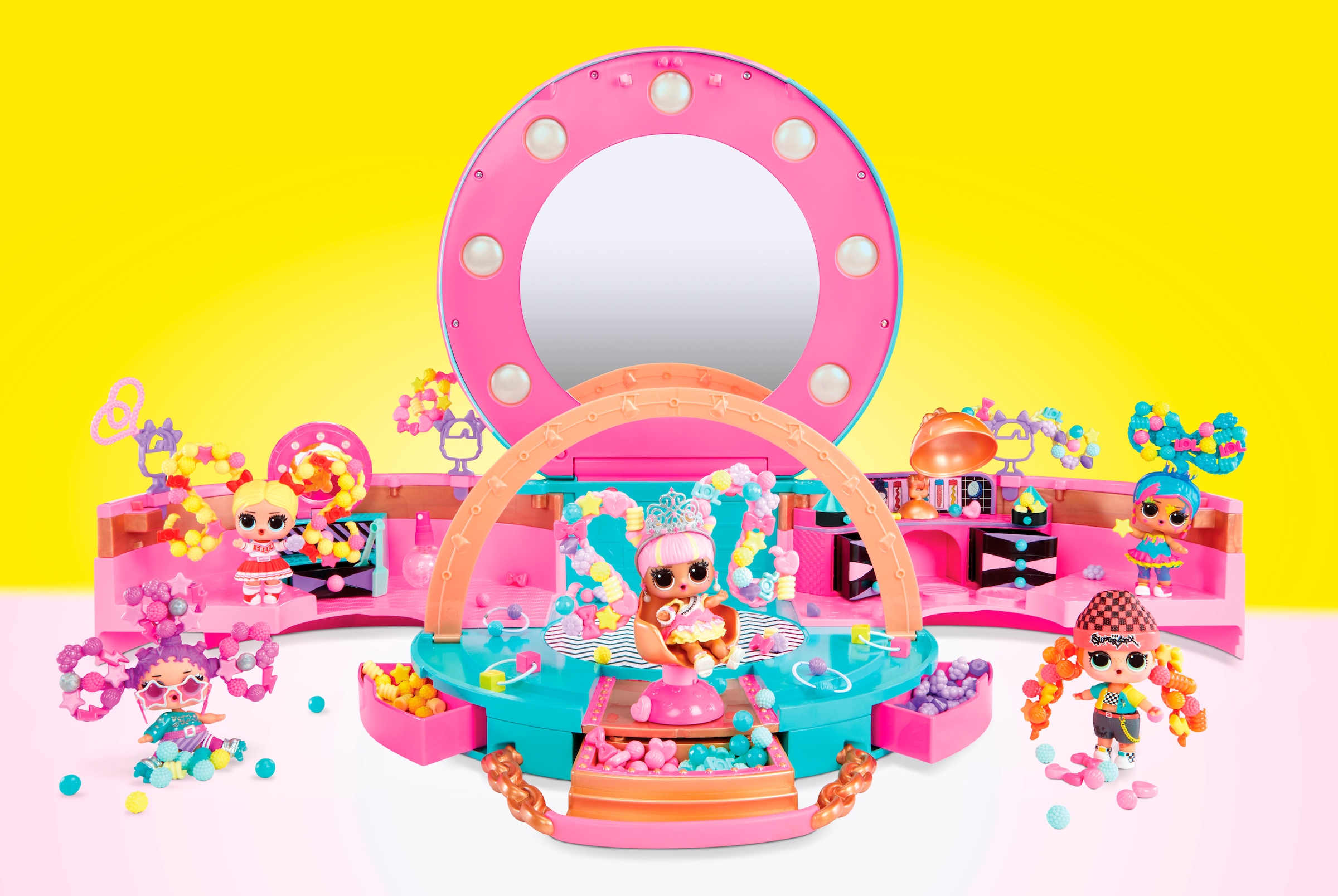 L.O.L. SURPRISE! Kreativset »L.O.L. Surprise Hair Beads Salon« inklusive Püppchen mit DIY Perlen-Frisuren