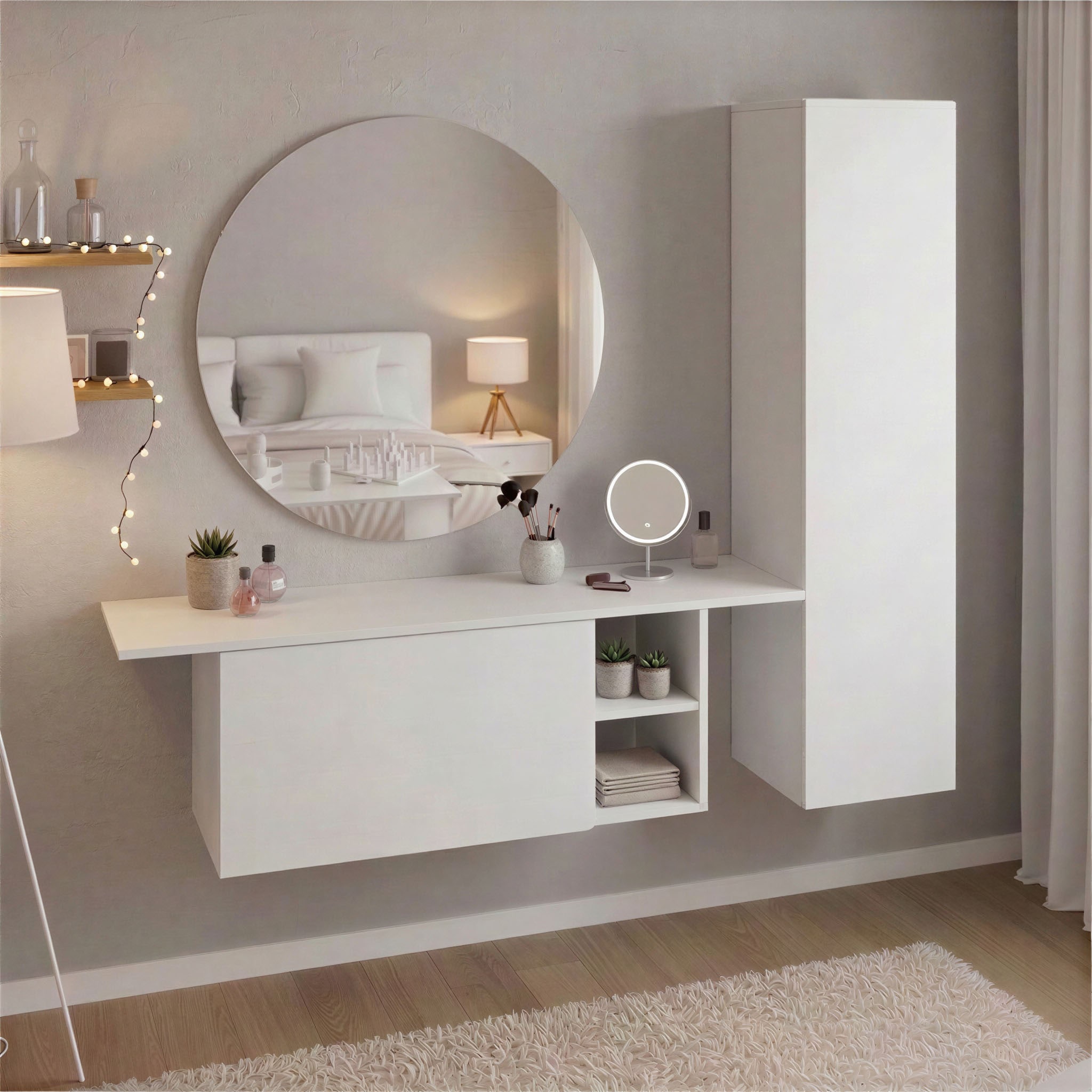 borchardt Möbel Ensemble de vestiaires »Toledo, moderne Garderobe mit Spiegel, Schminktisch mit Regalfächern« Ensemble complet, 