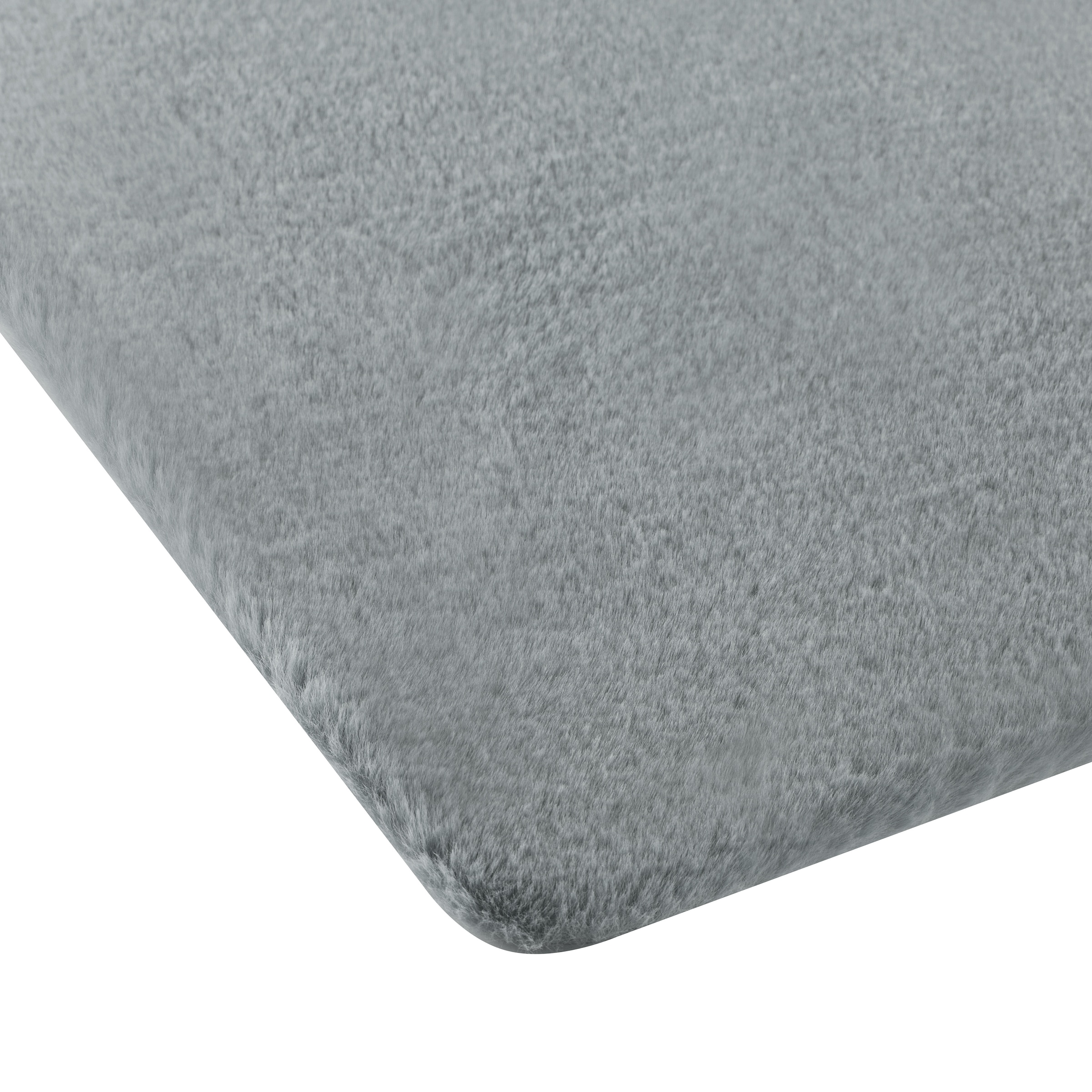 my home Badematte »Valeria, Kaninchenfell-Haptik« Höhe 20 mm rutschhemmend beschichtet fussbodenheizungsgeeignet | strapazierfähig Kunstfell, weicher Badteppich