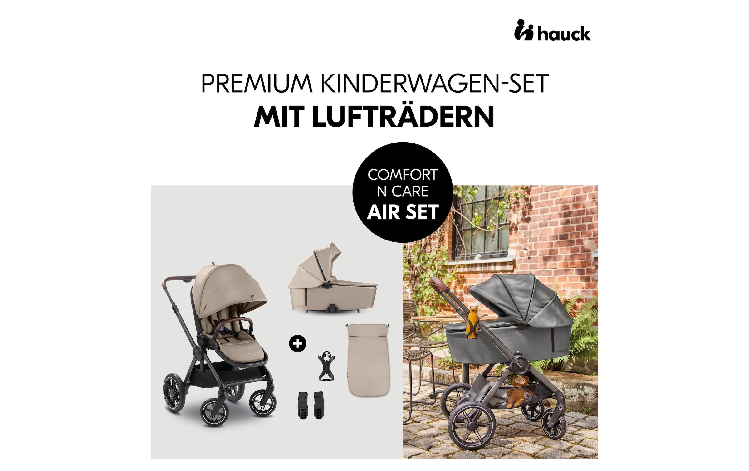 Hauck Kombi-Kinderwagen »Comfort N Care Air« 22 kg Belastbarkeit bis 22 kg