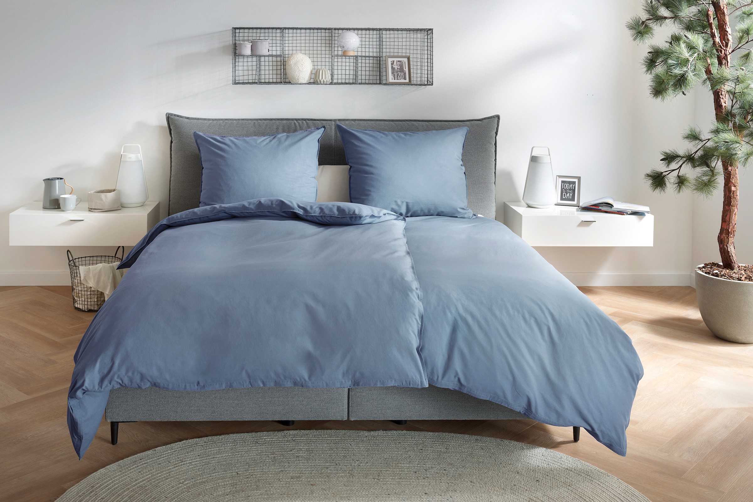 Primera Linge de lit »Stone-Washed in Gr. 135x200, 155x220 oder 200x200 cm« 2 cuis tlg. 100% Baumwolle, Bettwäsche in feinem Knitterlook, weicher Griff