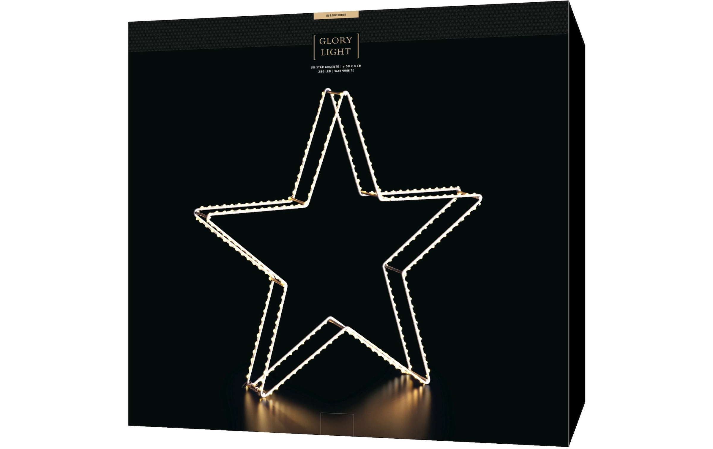 STT Figurine décorative LED »Dekoration 3D Star Argento 58cm«