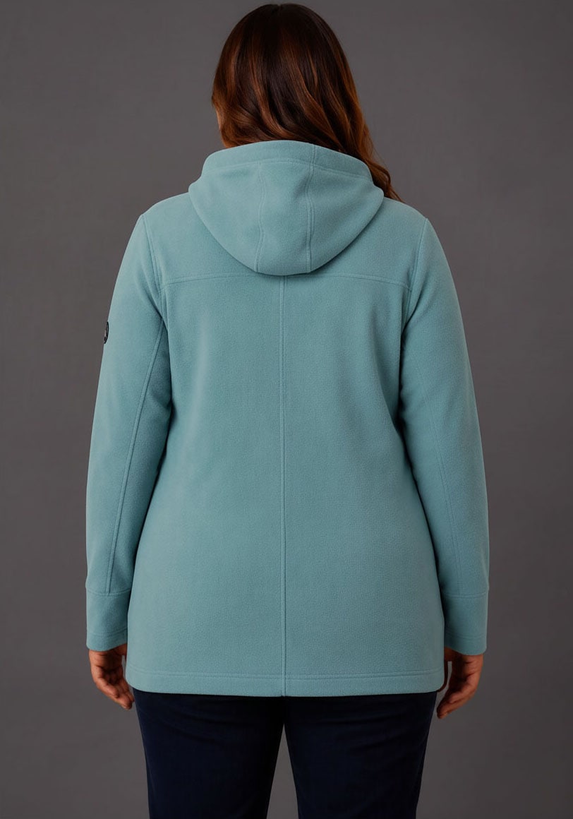 Polarino Veste polaire »Grosse Grössen« avec capuche pour les jours froids, en polaire, style sportif, respirant