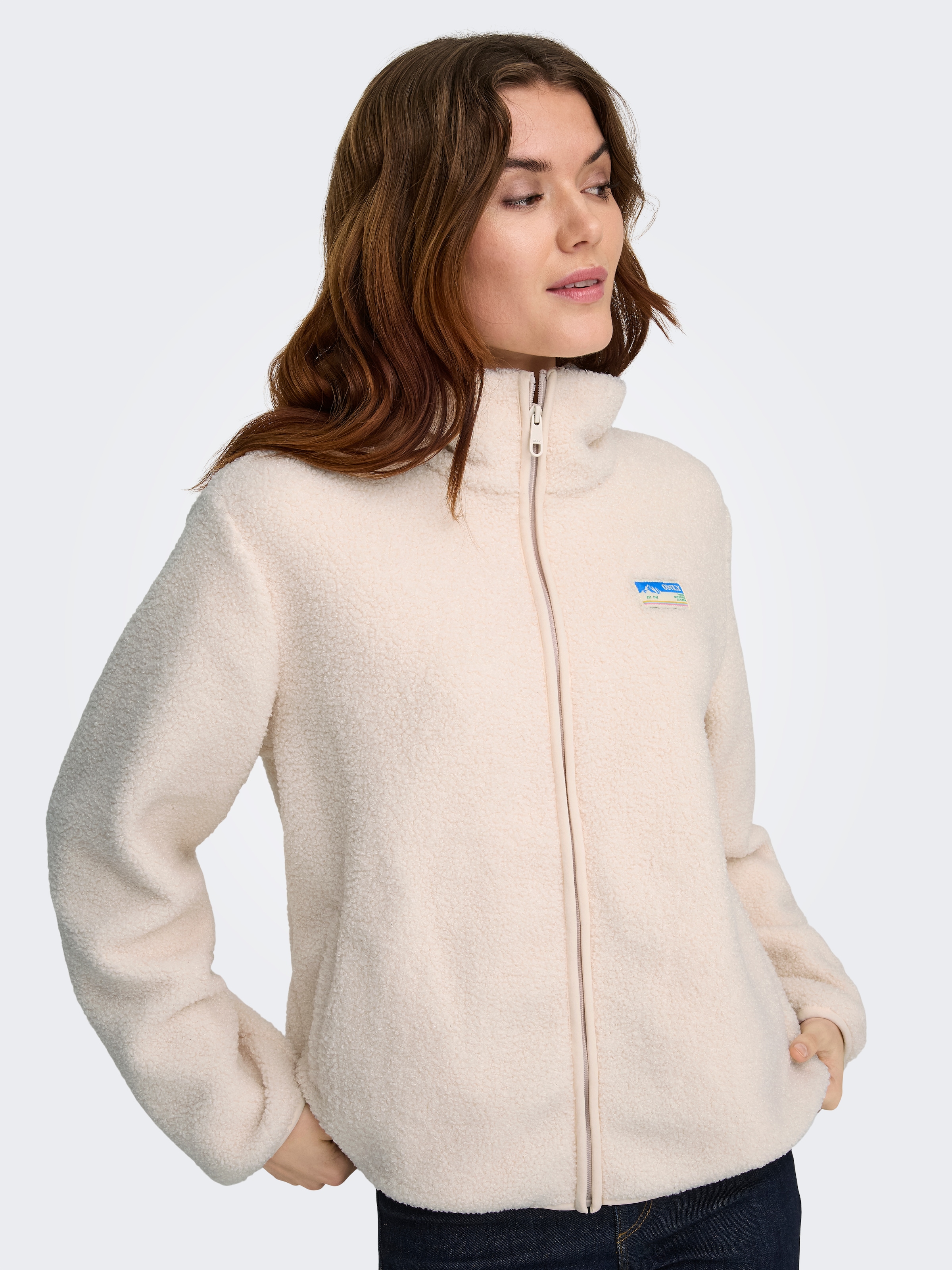 ONLY Veste en peluche »ONLEVA LIFE TEDDY JACKET CC OTW« ohne Kapuze Kunstfaser,