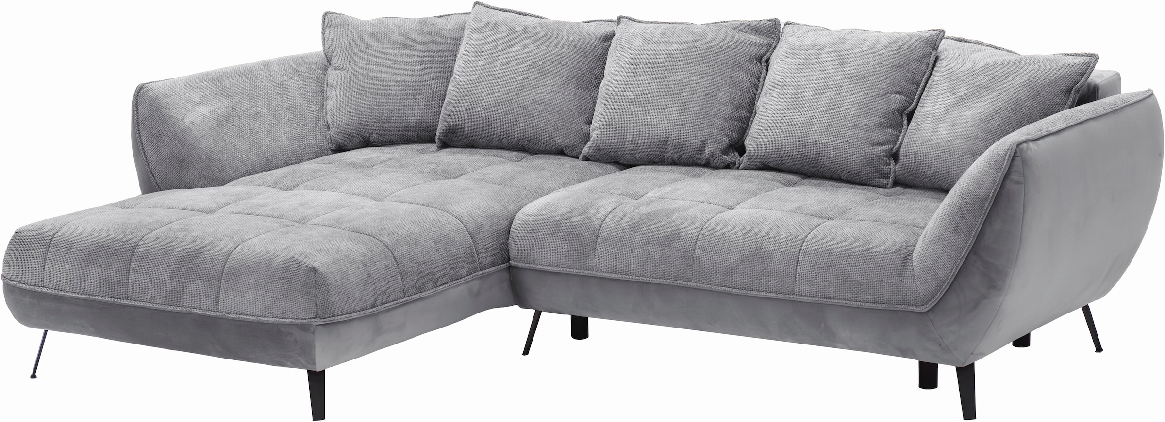 exxpo - sofa fashion Ecksofa »Midway Easy-Lift-Bettfunktion, 15cm bodenfrei, bequem, Breite 282cm« inkl. Bettfunktion und praktischem Bettkasten, L-Form