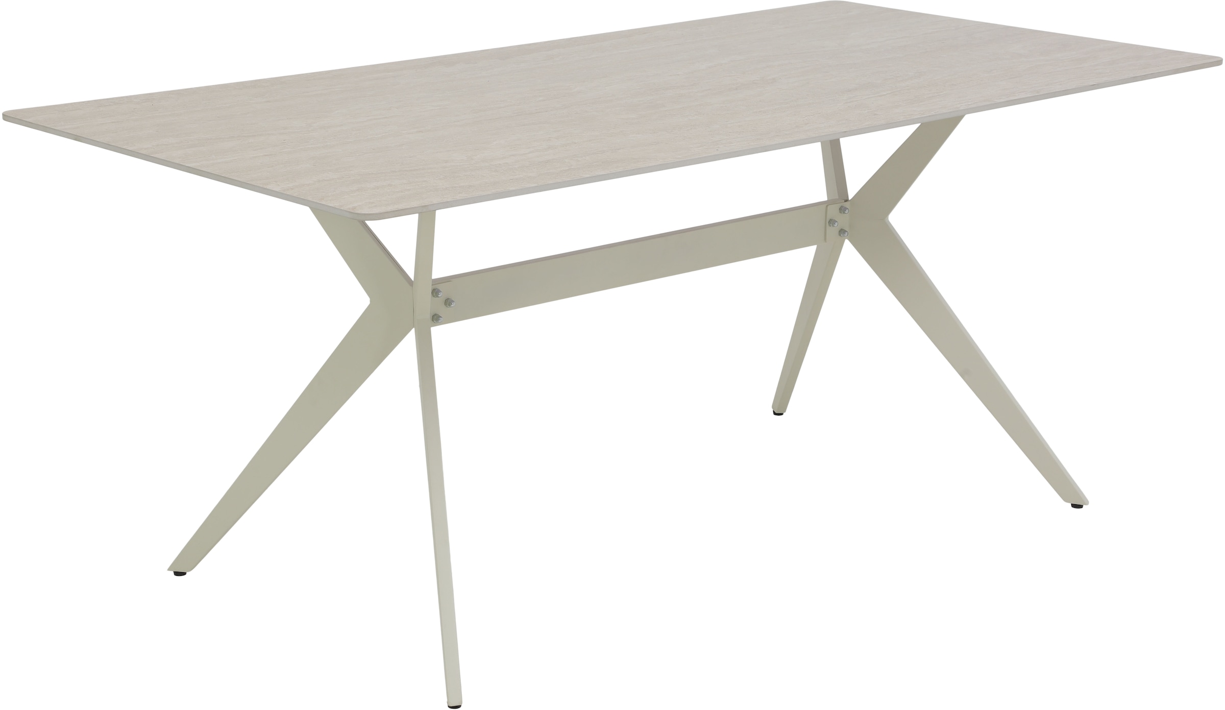 HELA Esstisch »PACCINO« 1 Stk. tlg. Sintered Stone, Marmoroptik, Platte fest (1 cm), Metallgestell konisch