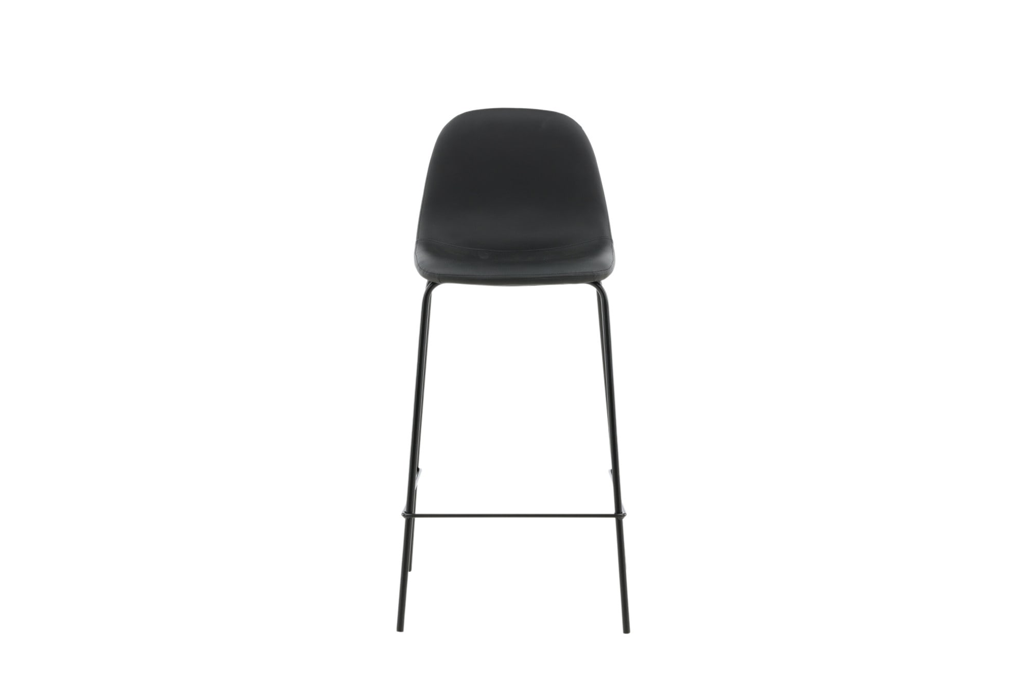 Venture Home Tabouret de bar »Polar, 2er-Set Barhocker in Schwarz-PU, luxuriös, 150 kg belastbar« 2 cuis tlg. tabouret de bar, aspect cuir, pieds en métal noirs, repose-pieds, élégant