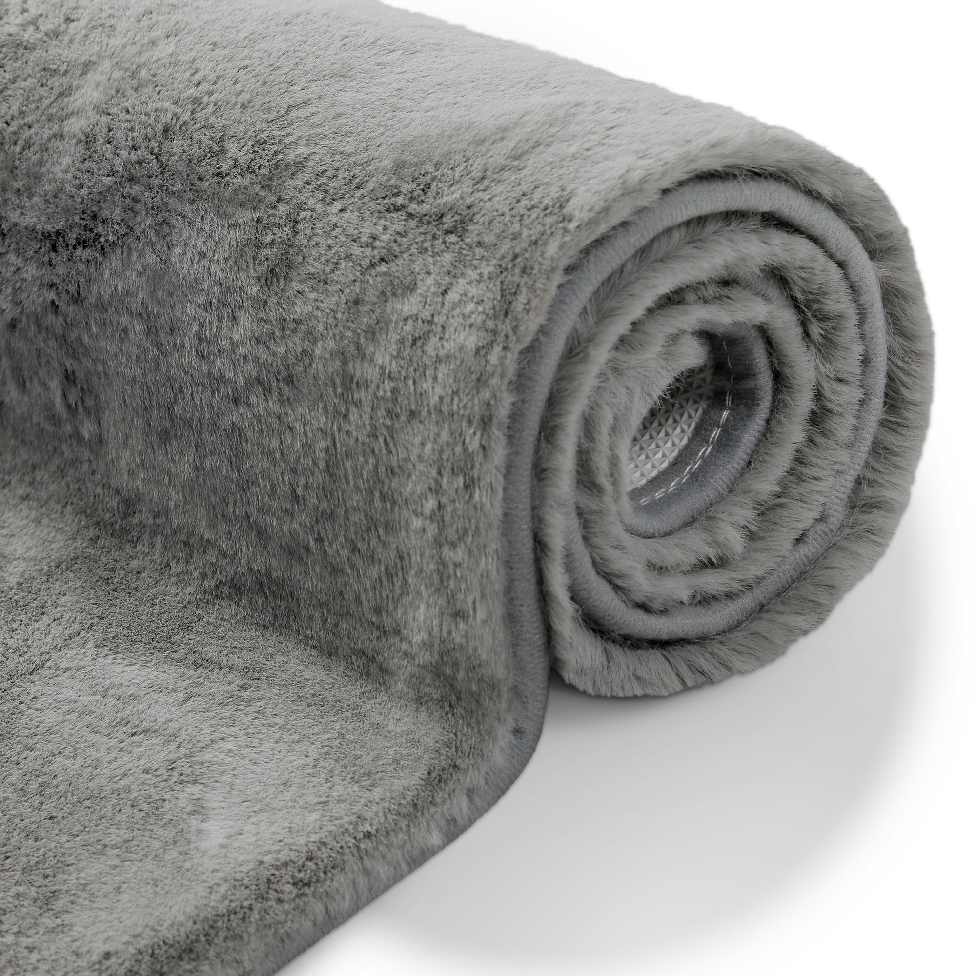 GOODproduct Tapis de bain »Lennja« Höhe 25 mm Badteppich, getuftet, Uni, antirutsch, flauschig  wie Kaninchenfell