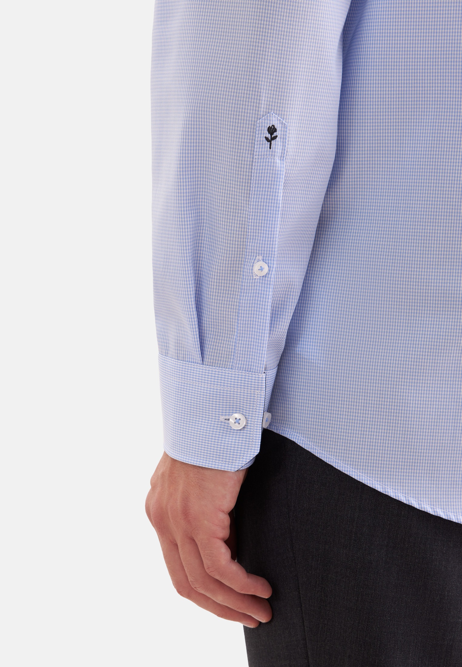seidensticker Chemise d'affaires »Schwarze Rose« col Kent 1/1 régulier à carreaux